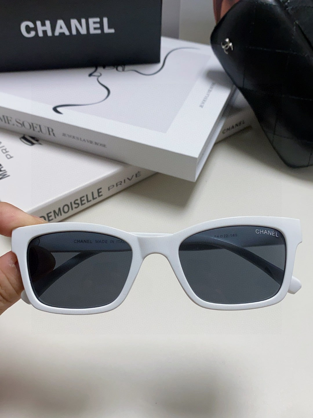 Chanel Square Blue Lens Sunglasses for Women - detail image 3