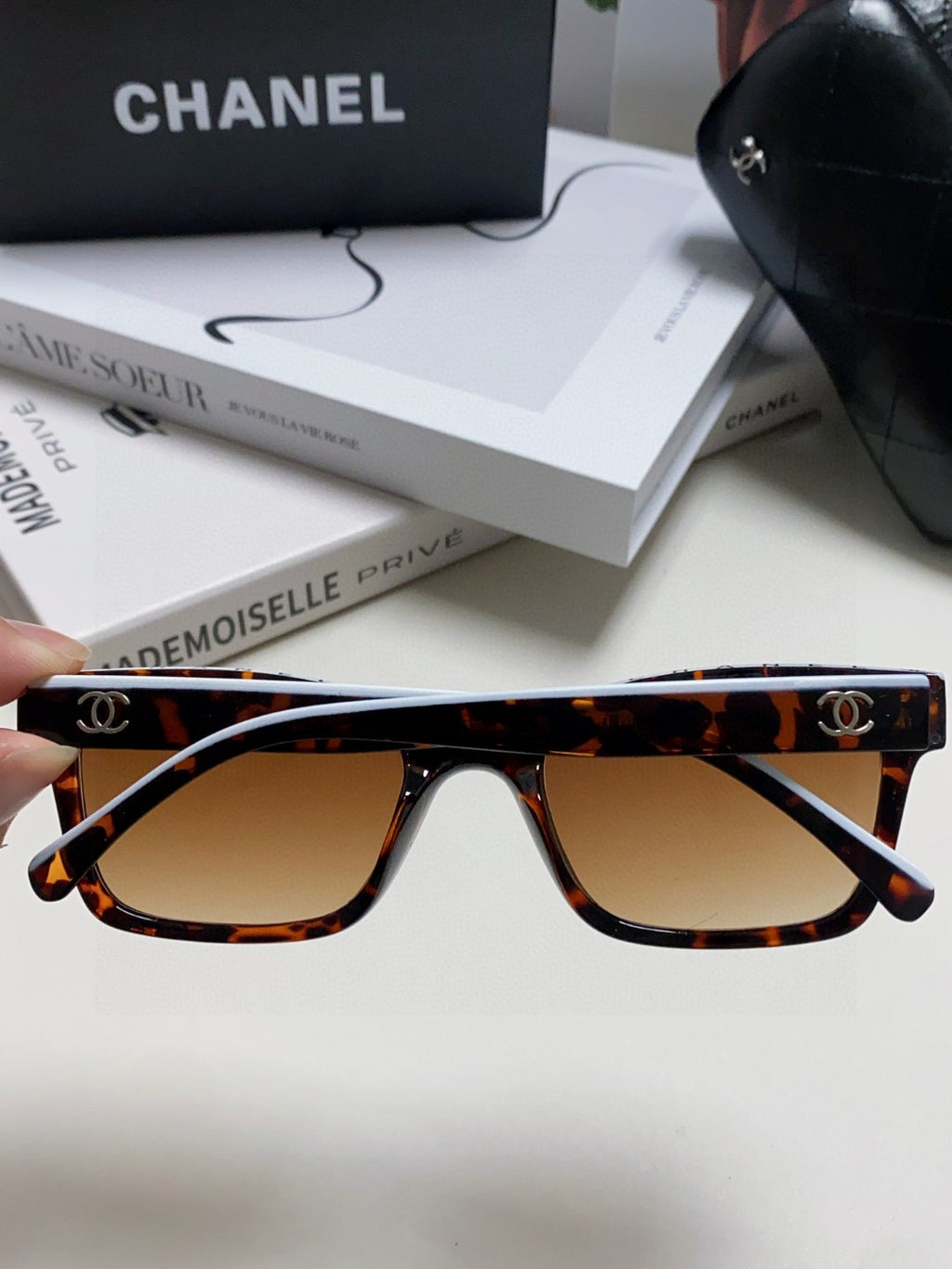 Chanel Square Brown Lens Sunglasses for Women - detail image 4