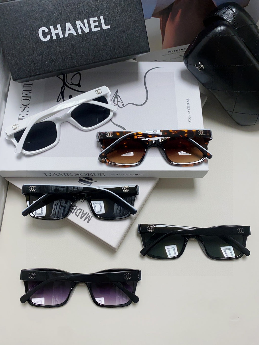 Chanel Square Brown Lens Sunglasses for Women - detail image 7