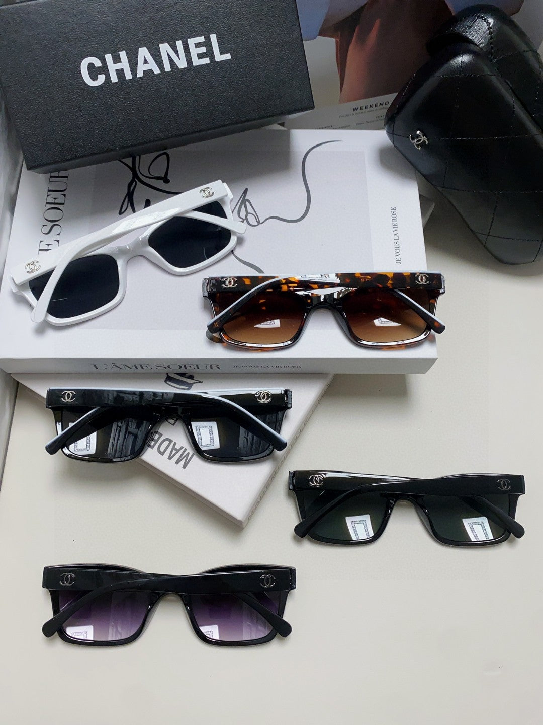 Chanel Square Brown Lens Sunglasses for Women - detail image 7
