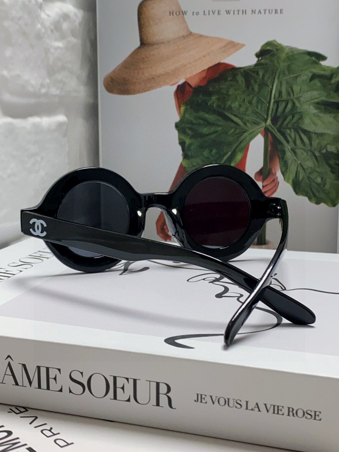 Chanel Round Black Lens Sunglasses for Women - detail image 2