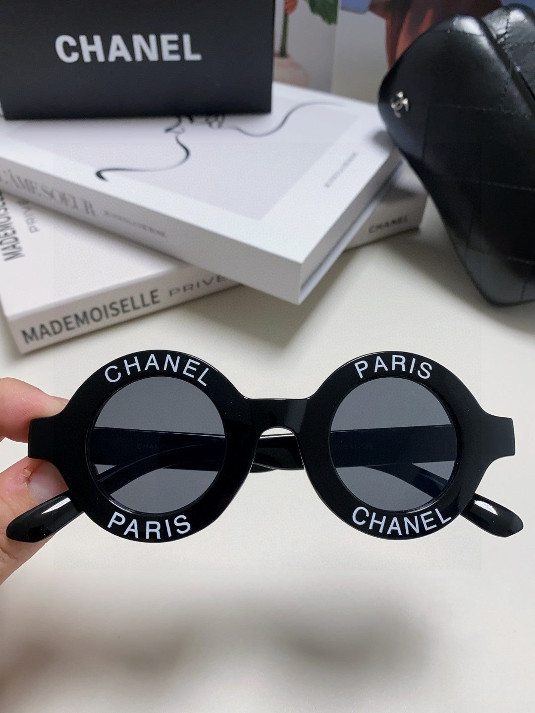 Chanel Round Black Lens Sunglasses for Women - detail image 3