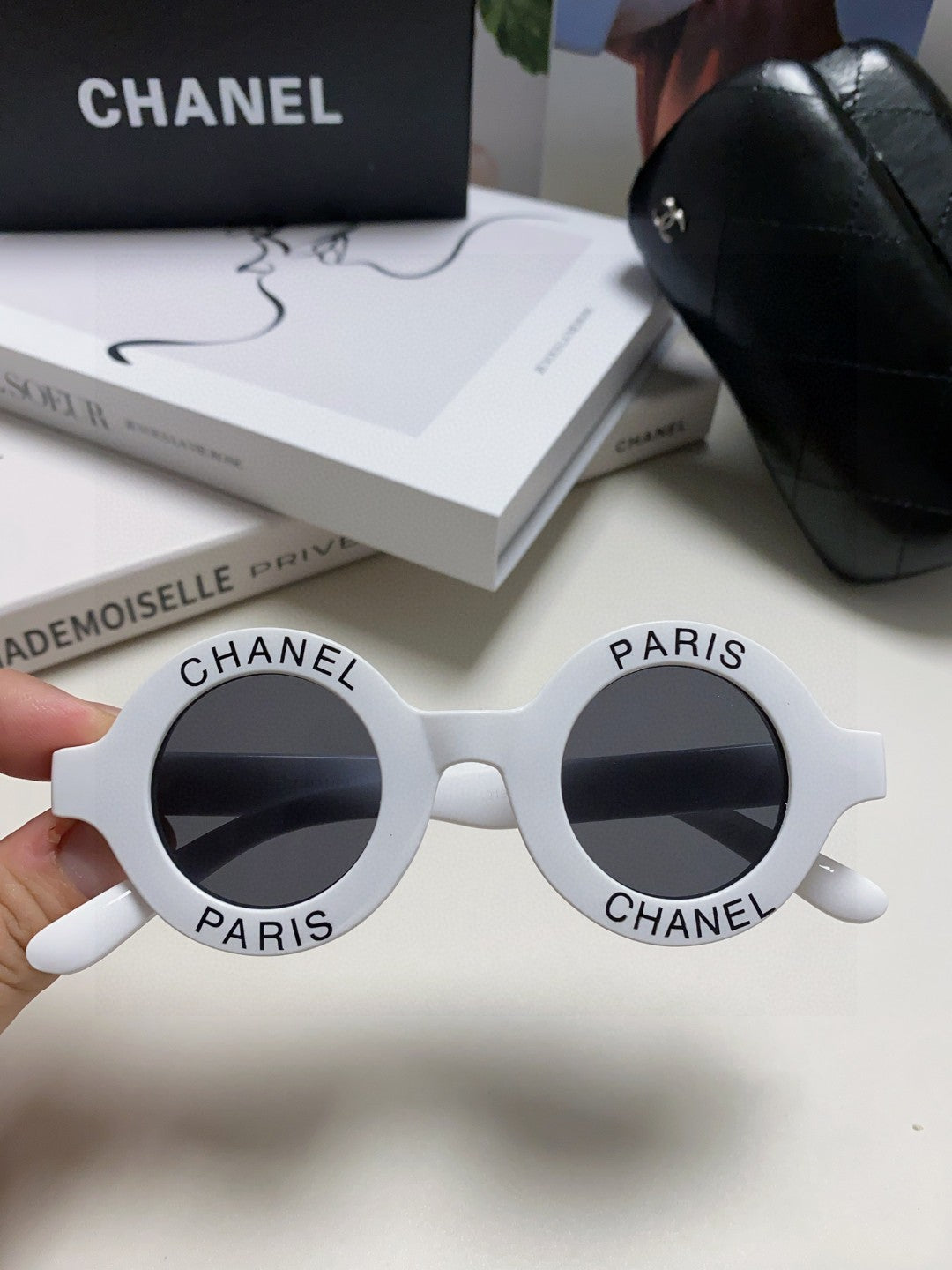 Chanel Round Gray Lens Sunglasses for Women - detail image 3