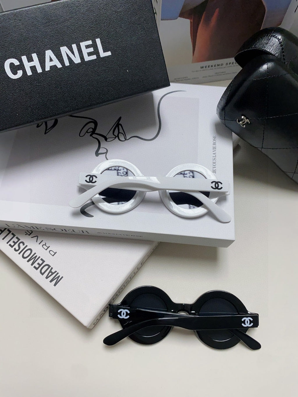 Chanel Round Gray Lens Sunglasses for Women - detail image 8