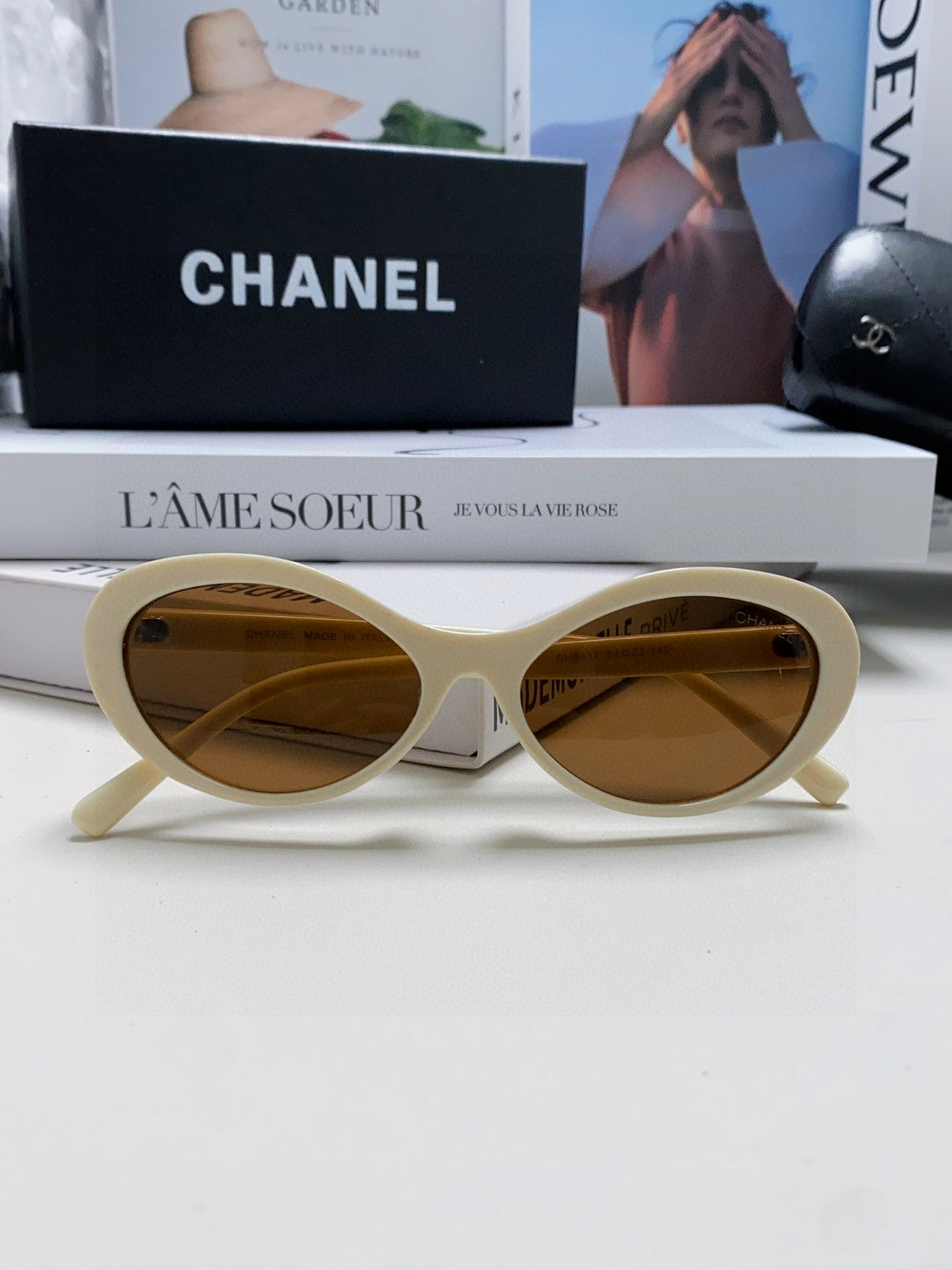 Chanel Cat-Eye Brown Lens Sunglasses for Men & Women - 465056 - detail image 6