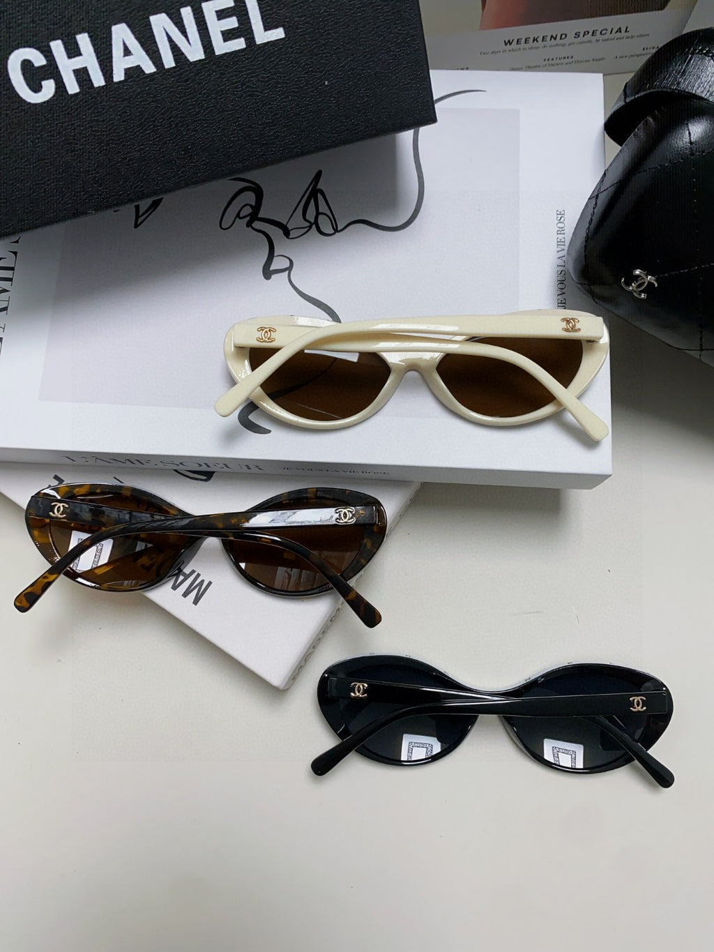 Chanel Cat-Eye Brown Lens Sunglasses for Men & Women - 465057 - detail image 8
