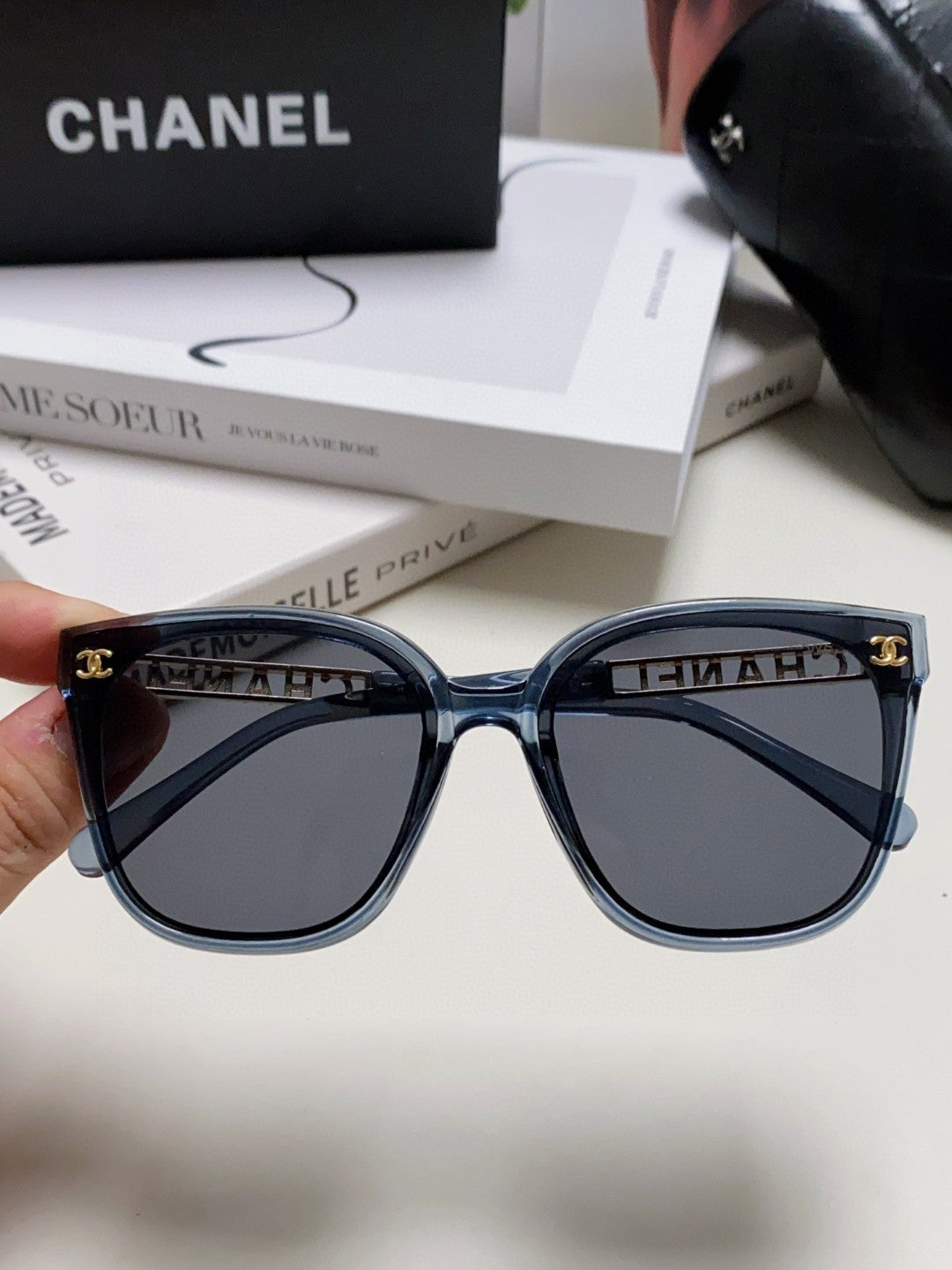 Chanel Square Blue Lens Sunglasses for Men & Women - 465061 - detail image 3