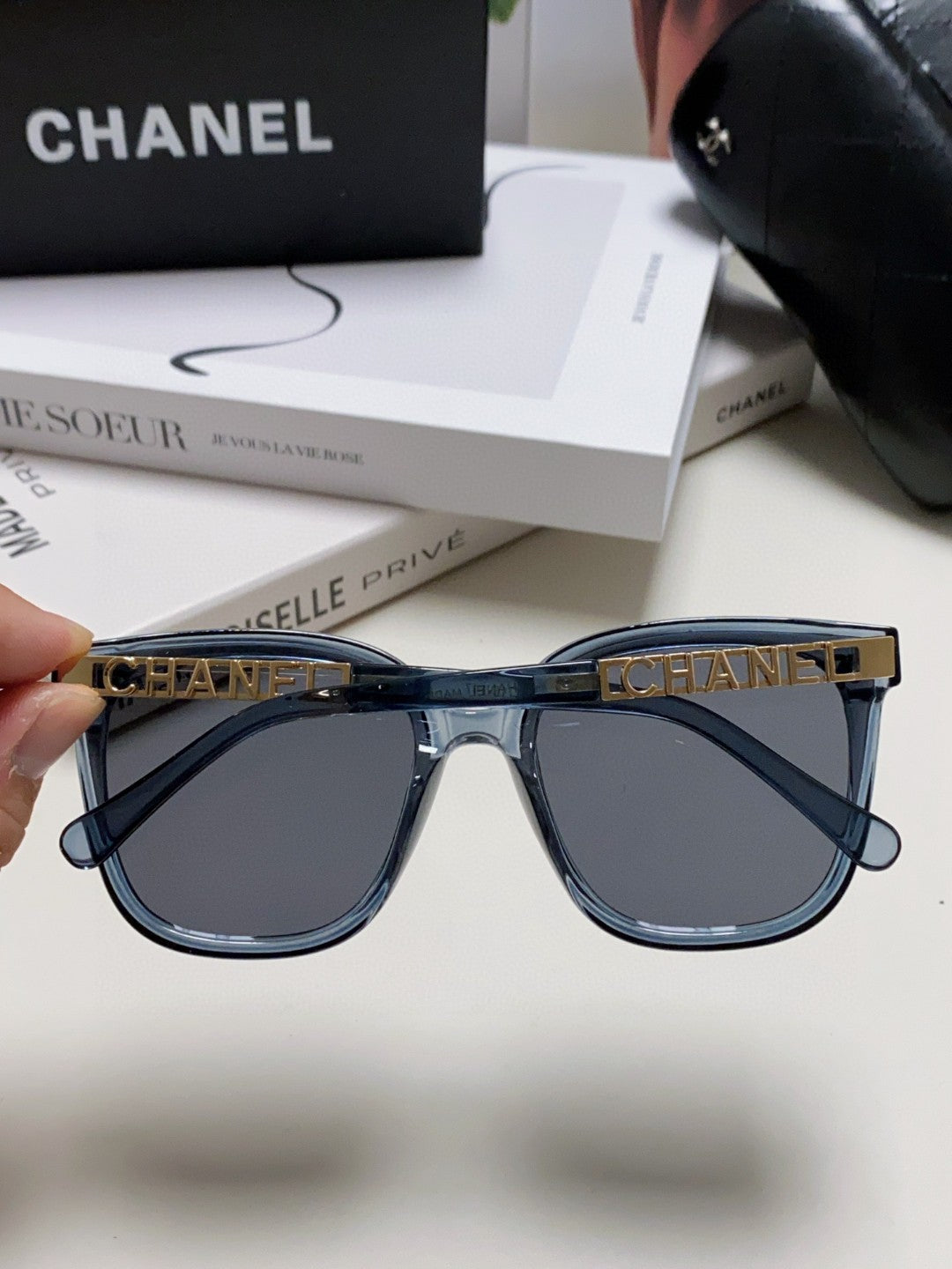 Chanel Square Blue Lens Sunglasses for Men & Women - 465061 - detail image 4
