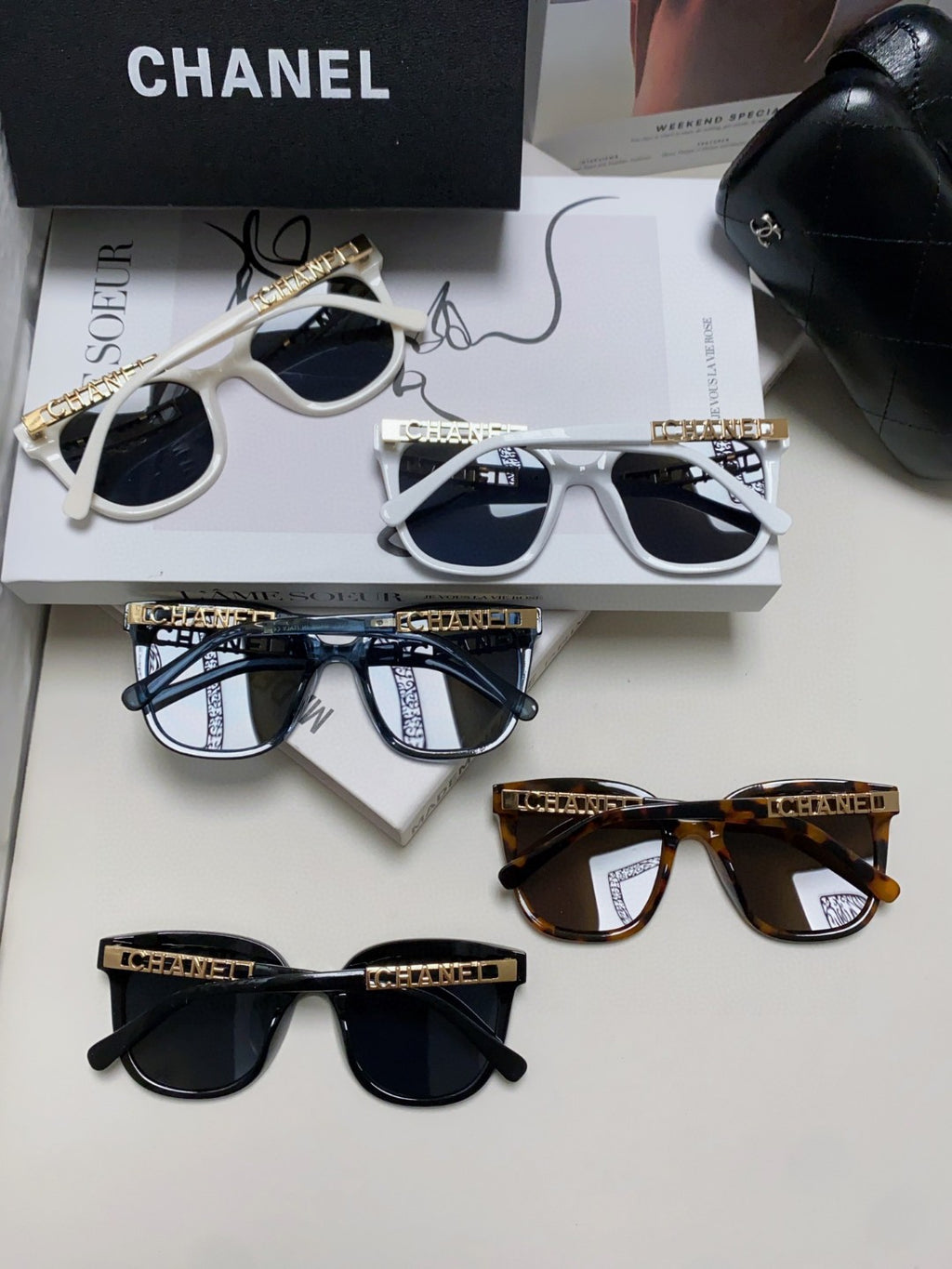 Chanel Square Blue Lens Sunglasses for Men & Women - 465061 - detail image 8