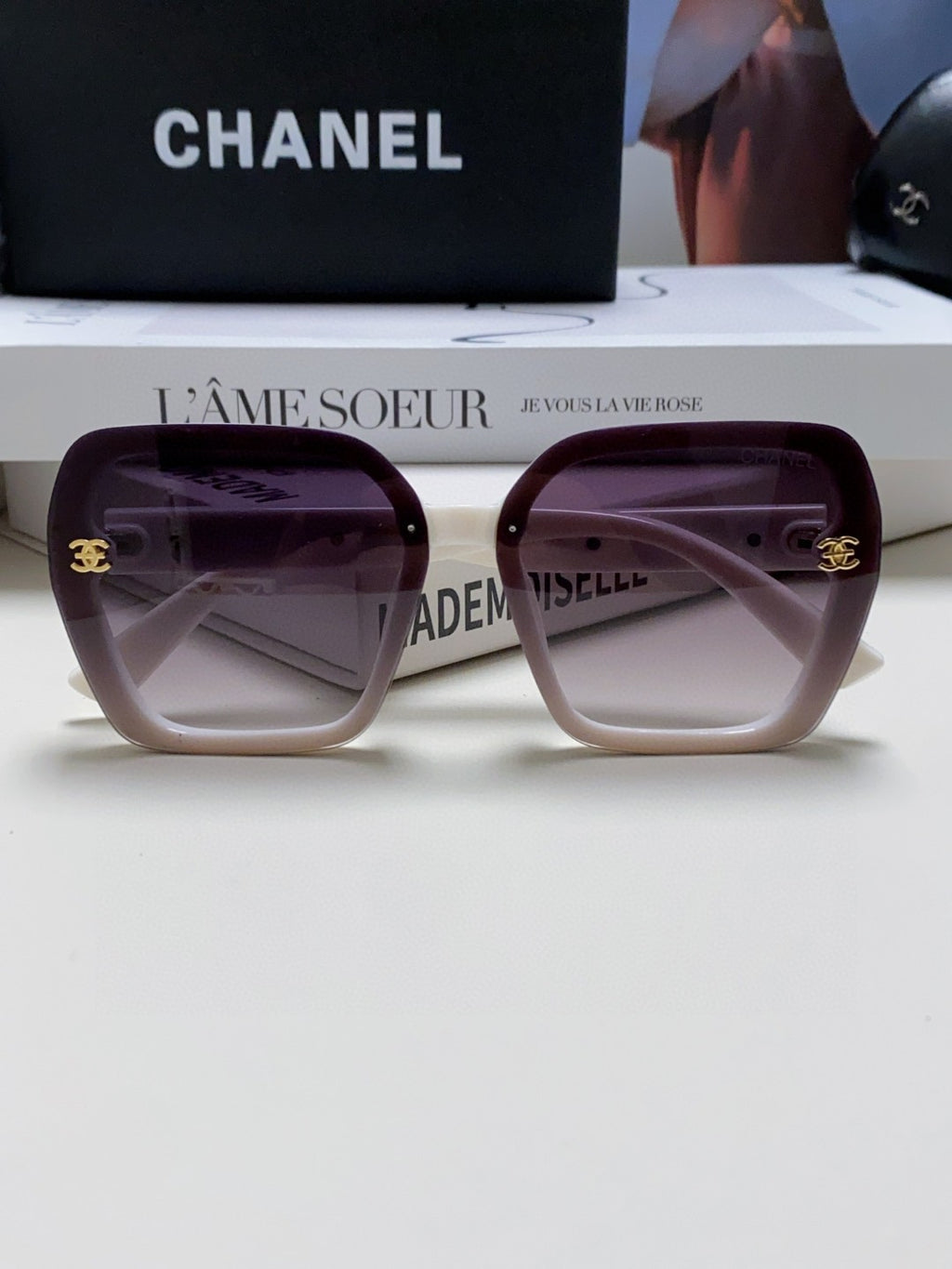 Chanel Polarized Fashion Silver Lens Sunglasses for Men & Women - 465065 - detail image 6