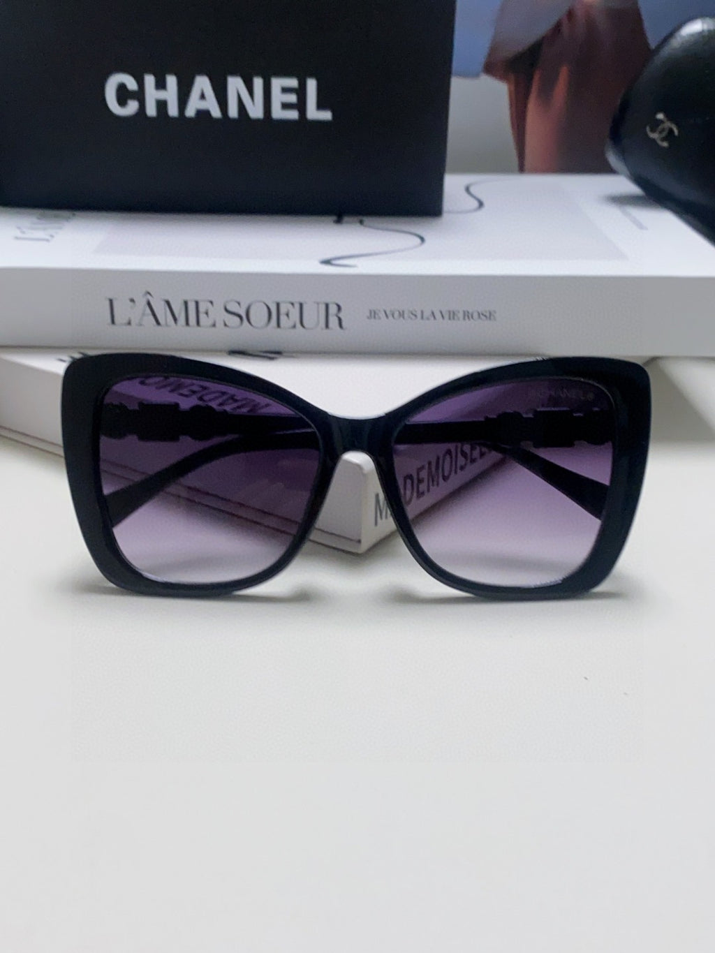 Chanel CH5445H Fashion Brown Lens Sunglasses for Men & Women - detail image 8