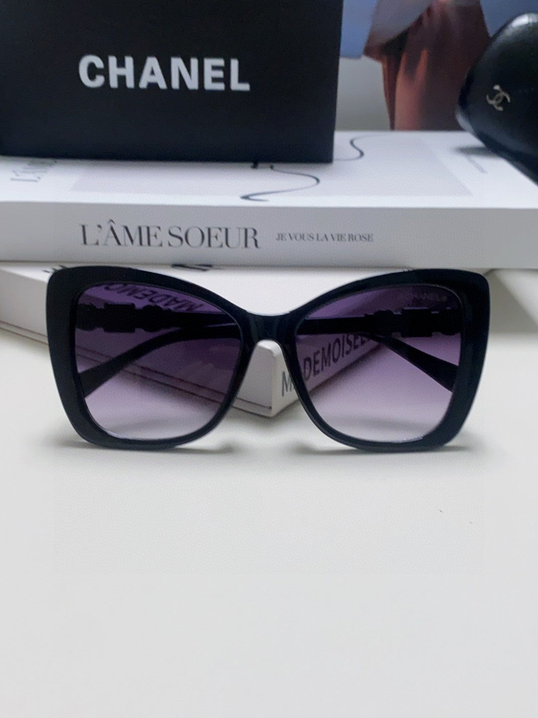 Chanel CH5445H Fashion Brown Lens Sunglasses for Men & Women - detail image 8
