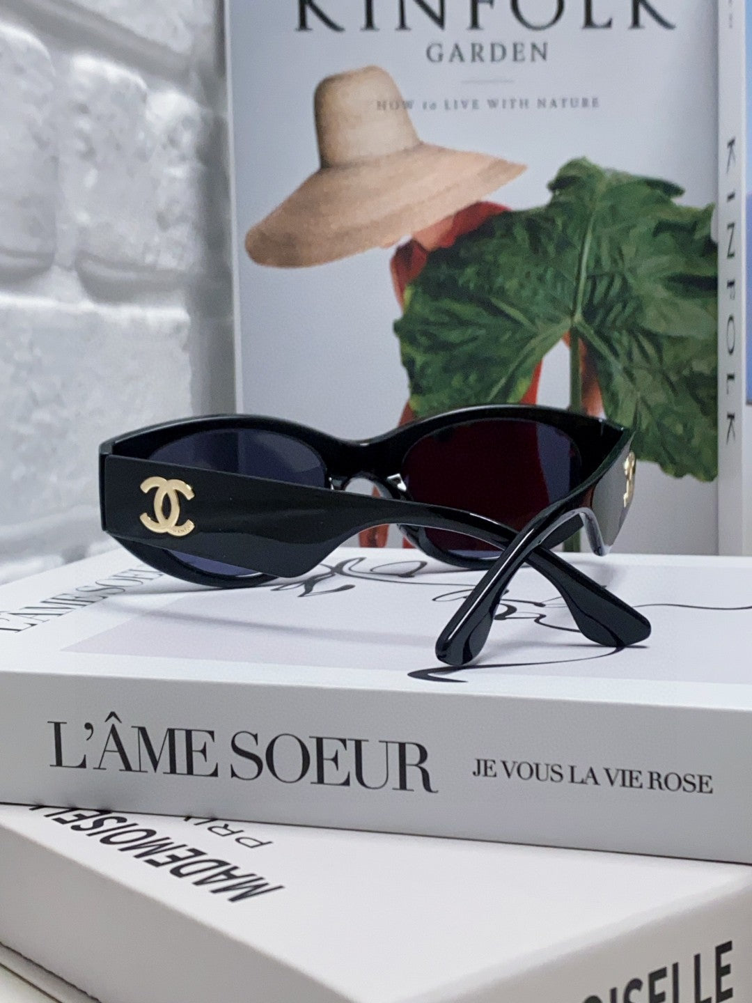 Chanel Cat-Eye Blue Lens Sunglasses for Women - 465074 - detail image 2