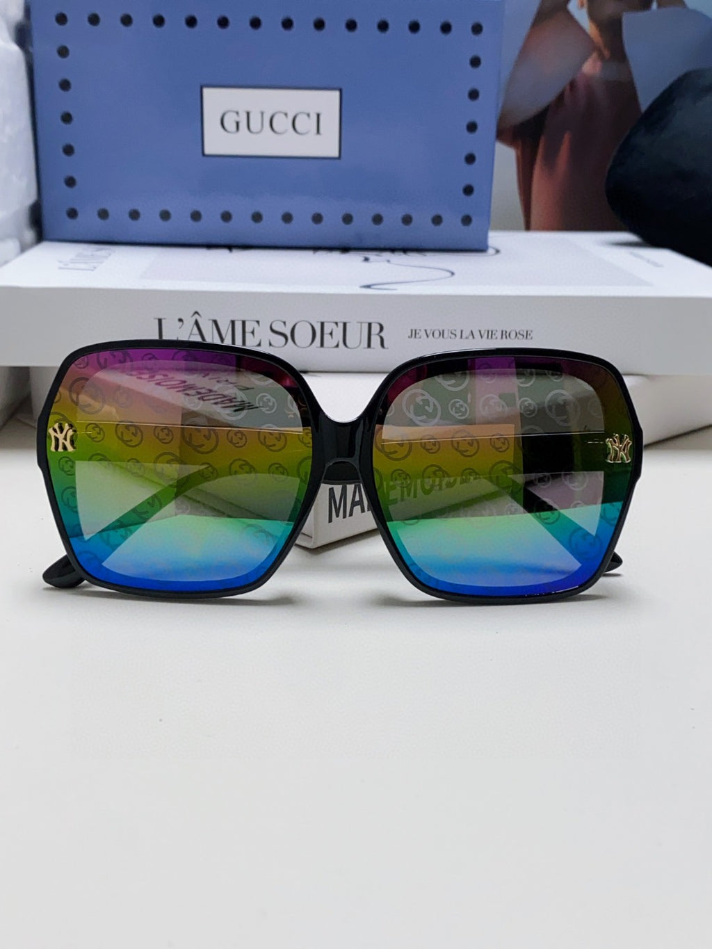 Gucci Polarized Fashion Blue Lens Sunglasses for Men & Women - detail image 6