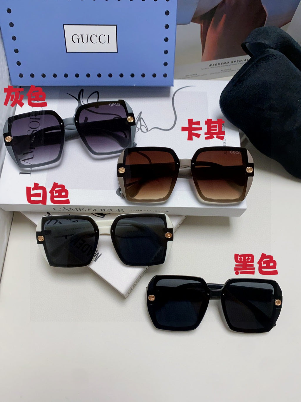 Gucci Polarized Fashion Black Lens Sunglasses for Men & Women - 464849 - detail image 9