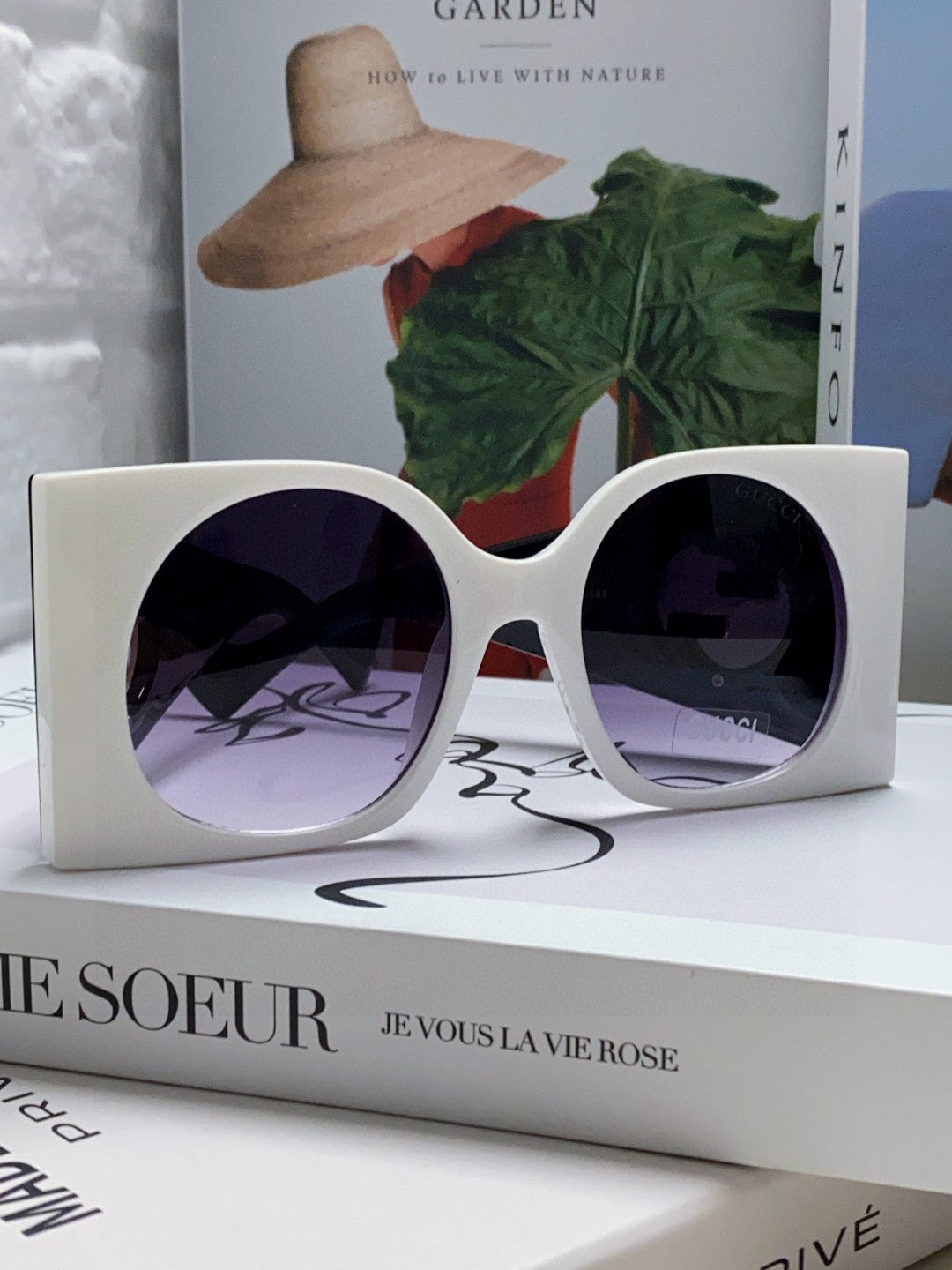 Gucci Oversized Silver Lens Sunglasses for Men & Women - 464856