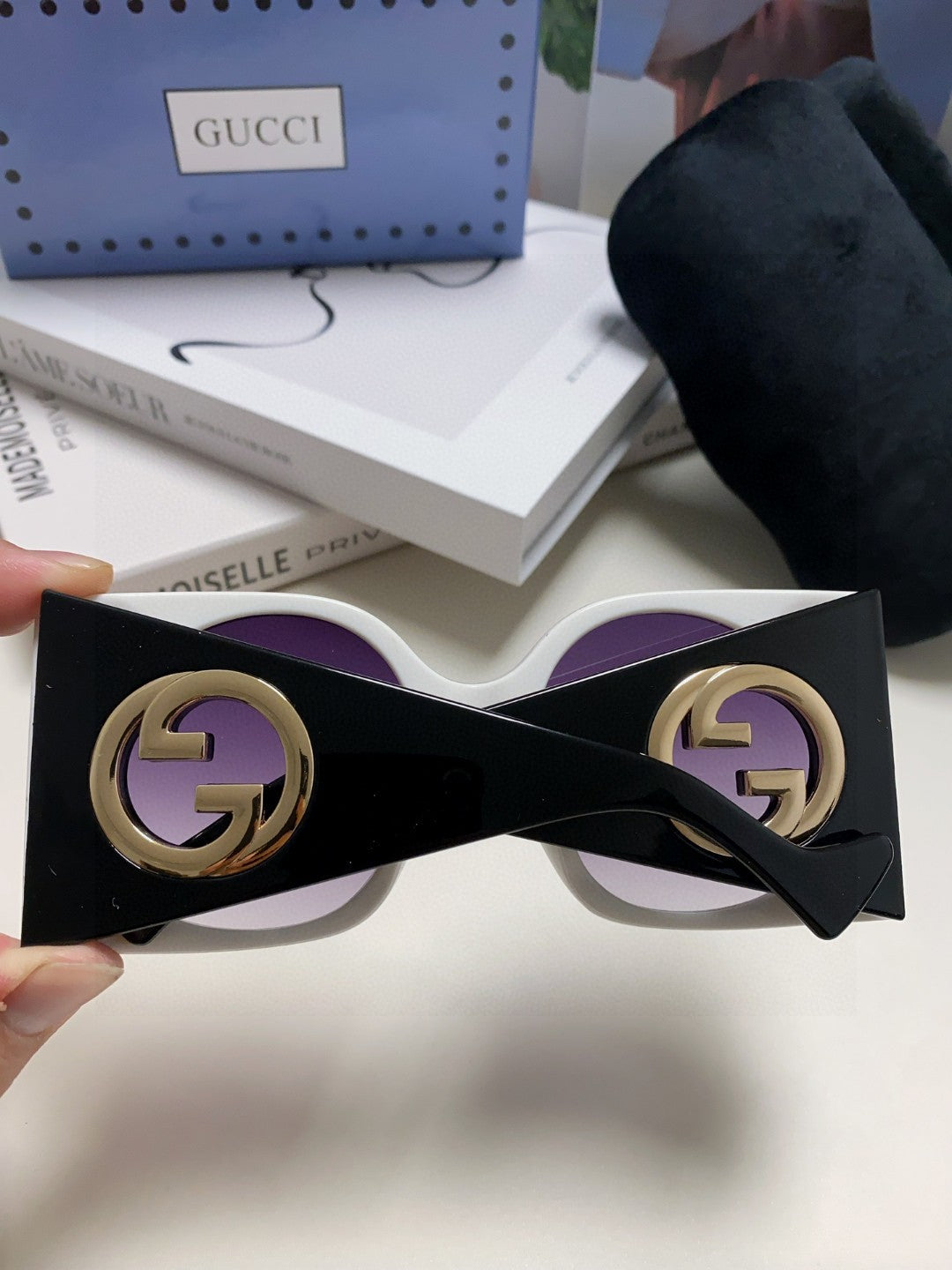 Gucci Oversized Silver Lens Sunglasses for Men & Women - 464856 - detail image 4