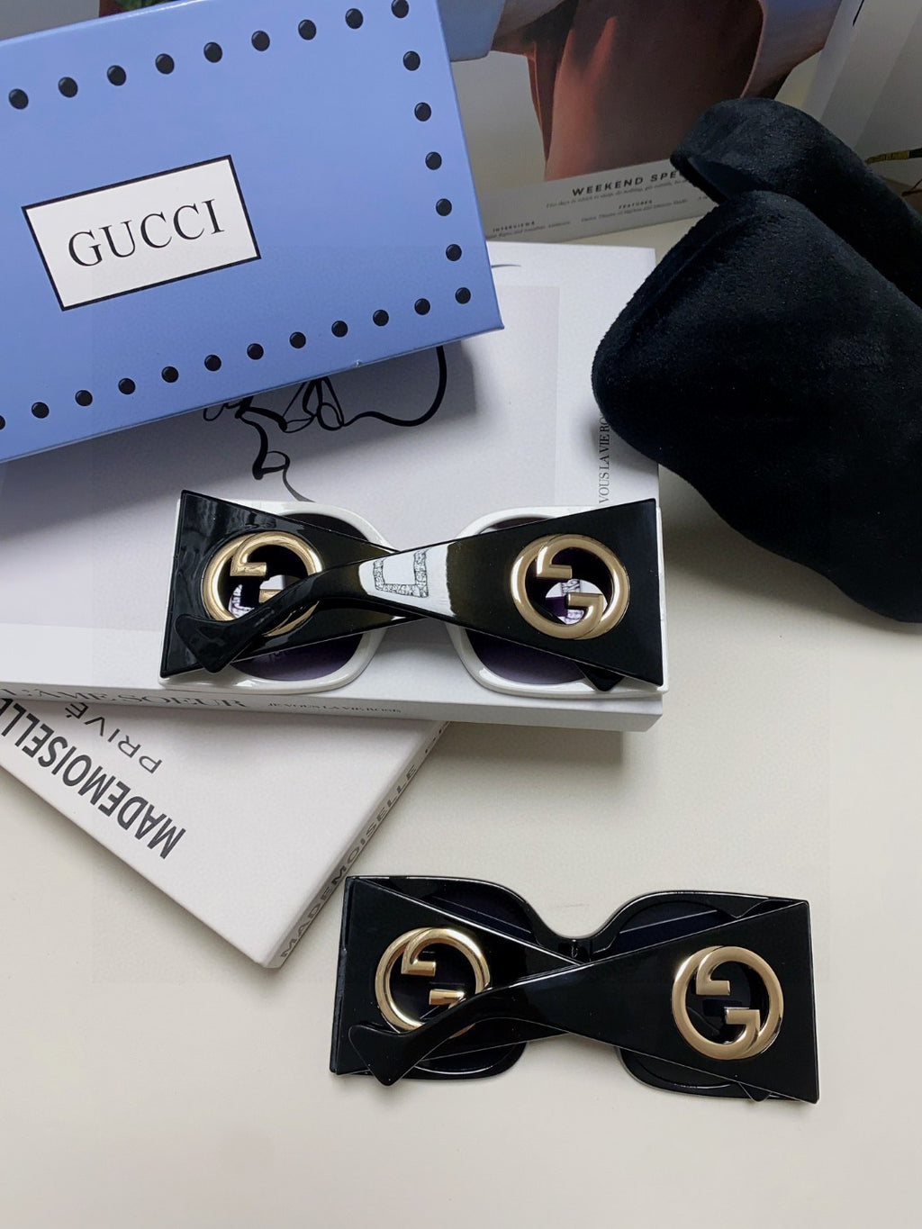 Gucci Oversized Silver Lens Sunglasses for Men & Women - 464856 - detail image 8