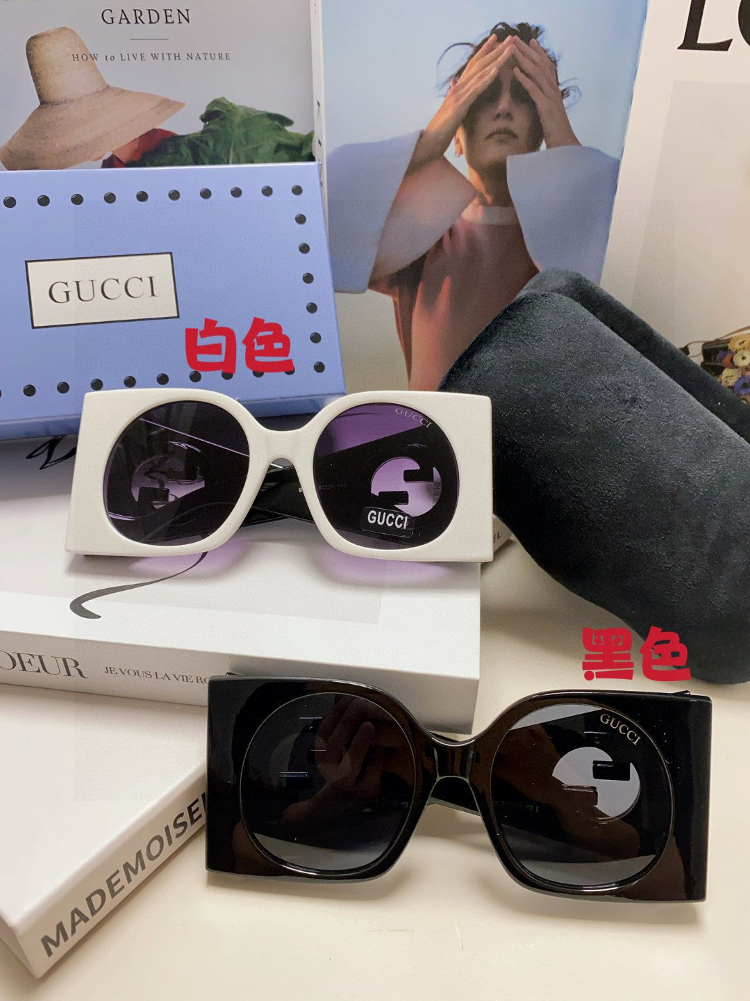 Gucci Oversized Silver Lens Sunglasses for Men & Women - 464856 - detail image 9