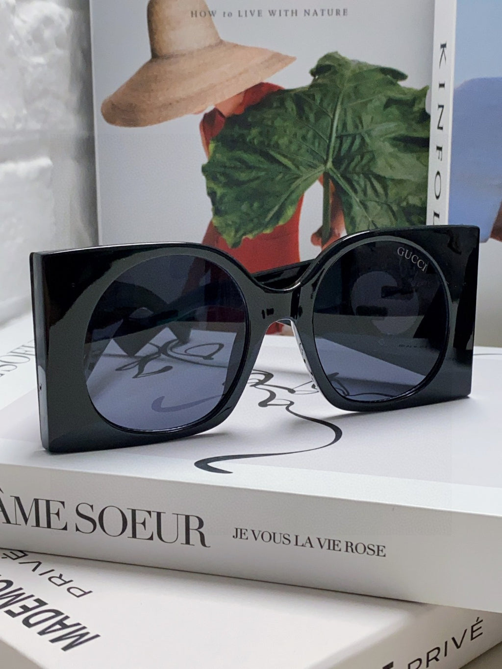 Gucci Oversized Red Lens Sunglasses for Men & Women - 464857