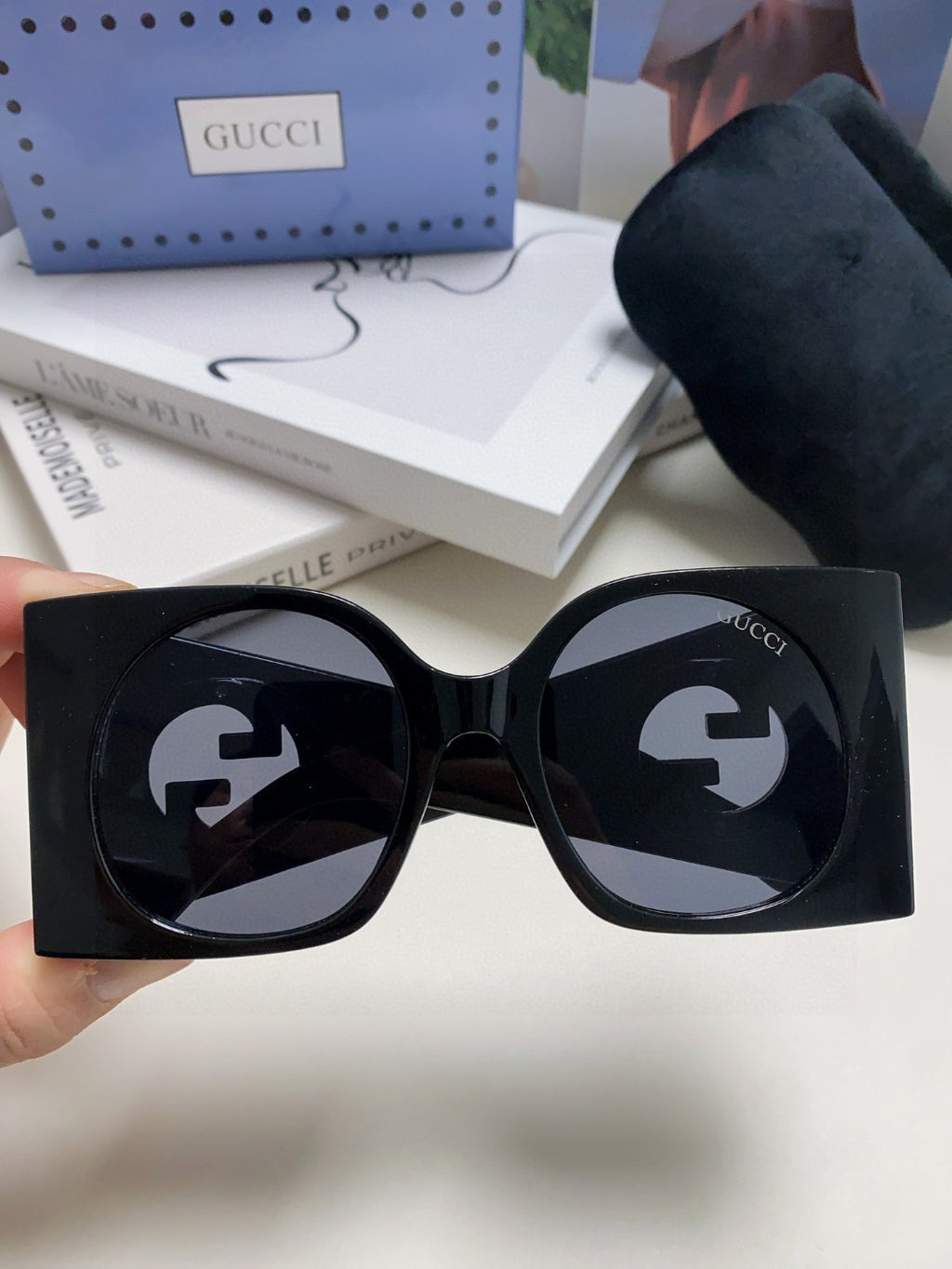 Gucci Oversized Red Lens Sunglasses for Men & Women - 464857 - detail image 3