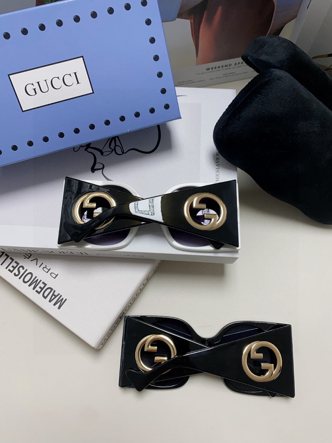 Gucci Oversized Red Lens Sunglasses for Men & Women - 464857 - detail image 7