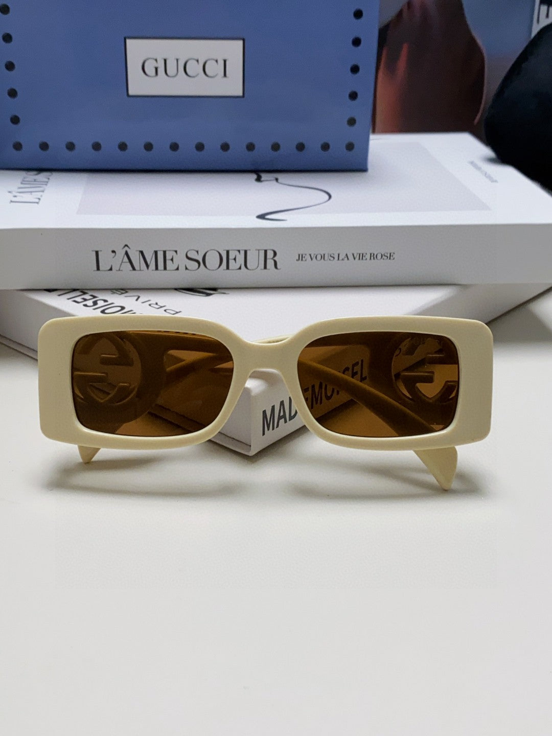 Gucci Rectangular Brown Lens Sunglasses for Men & Women - 464860 - detail image 6