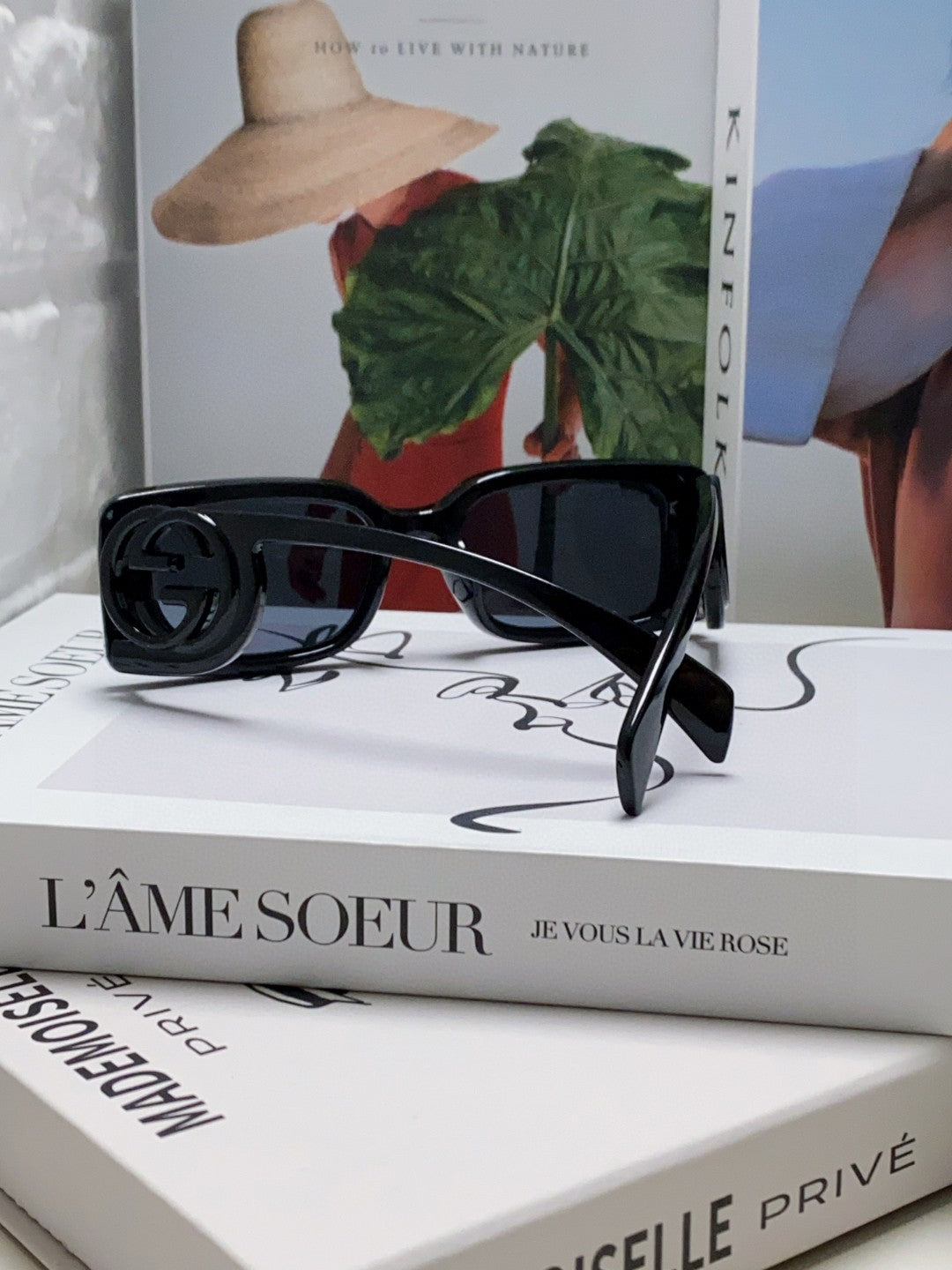 Gucci Rectangular Brown Lens Sunglasses for Men & Women - detail image 4