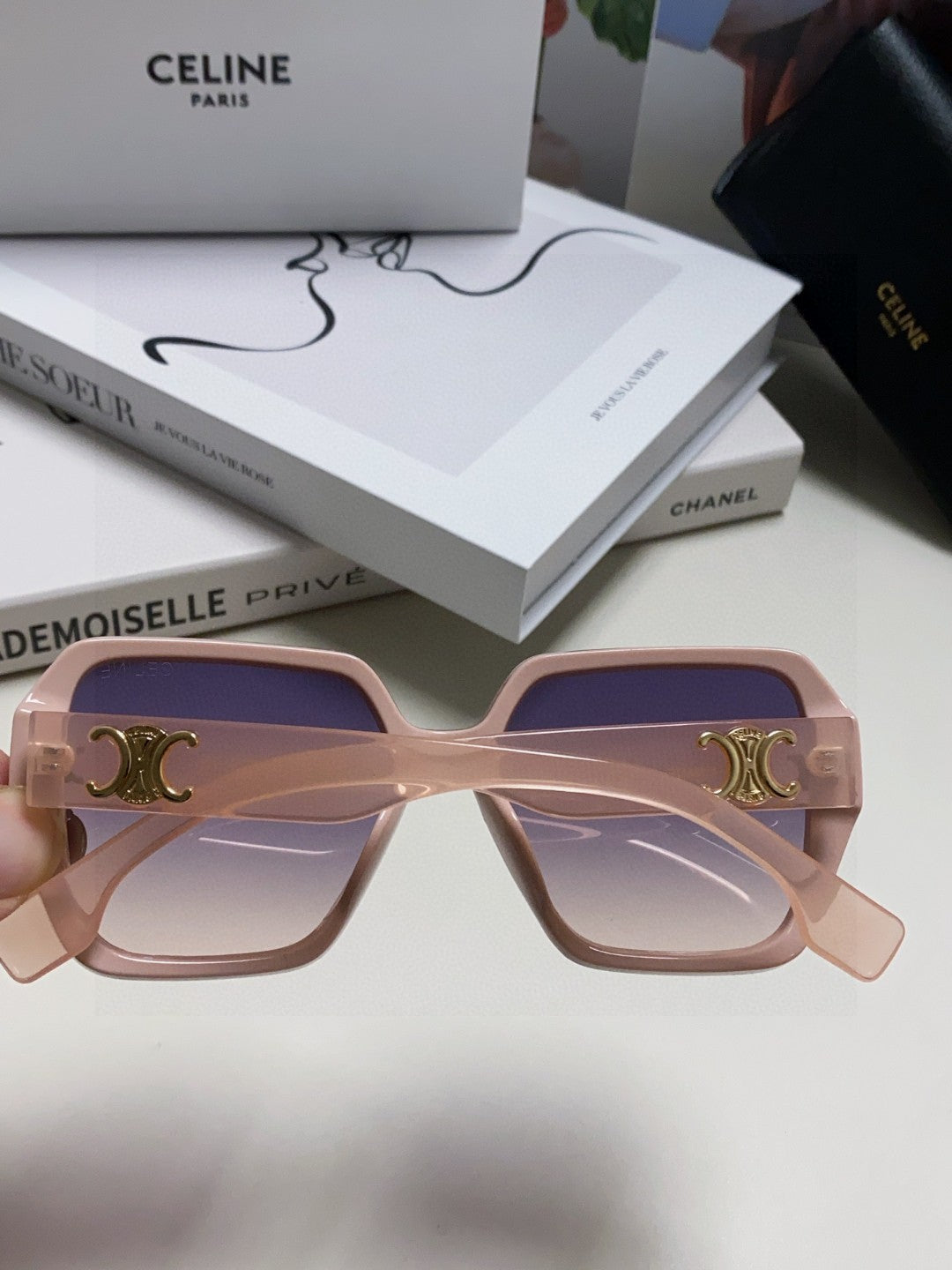 Celine Square Purple Lens Sunglasses for Men & Women - detail image 4