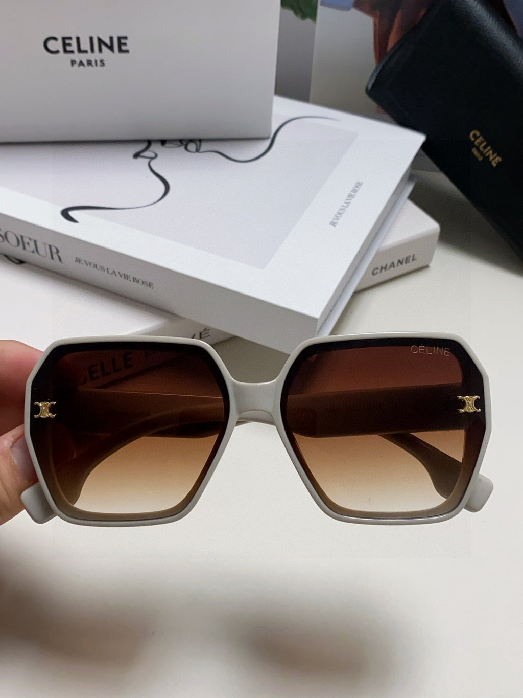 Celine Square Red Lens Sunglasses for Men & Women - 486936 - detail image 3