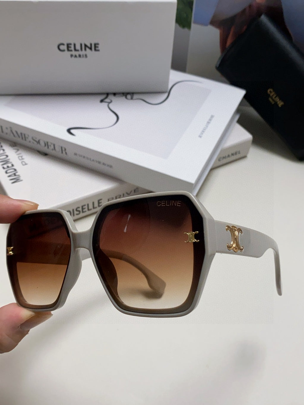 Celine Square Red Lens Sunglasses for Men & Women - 415650 - detail image 5