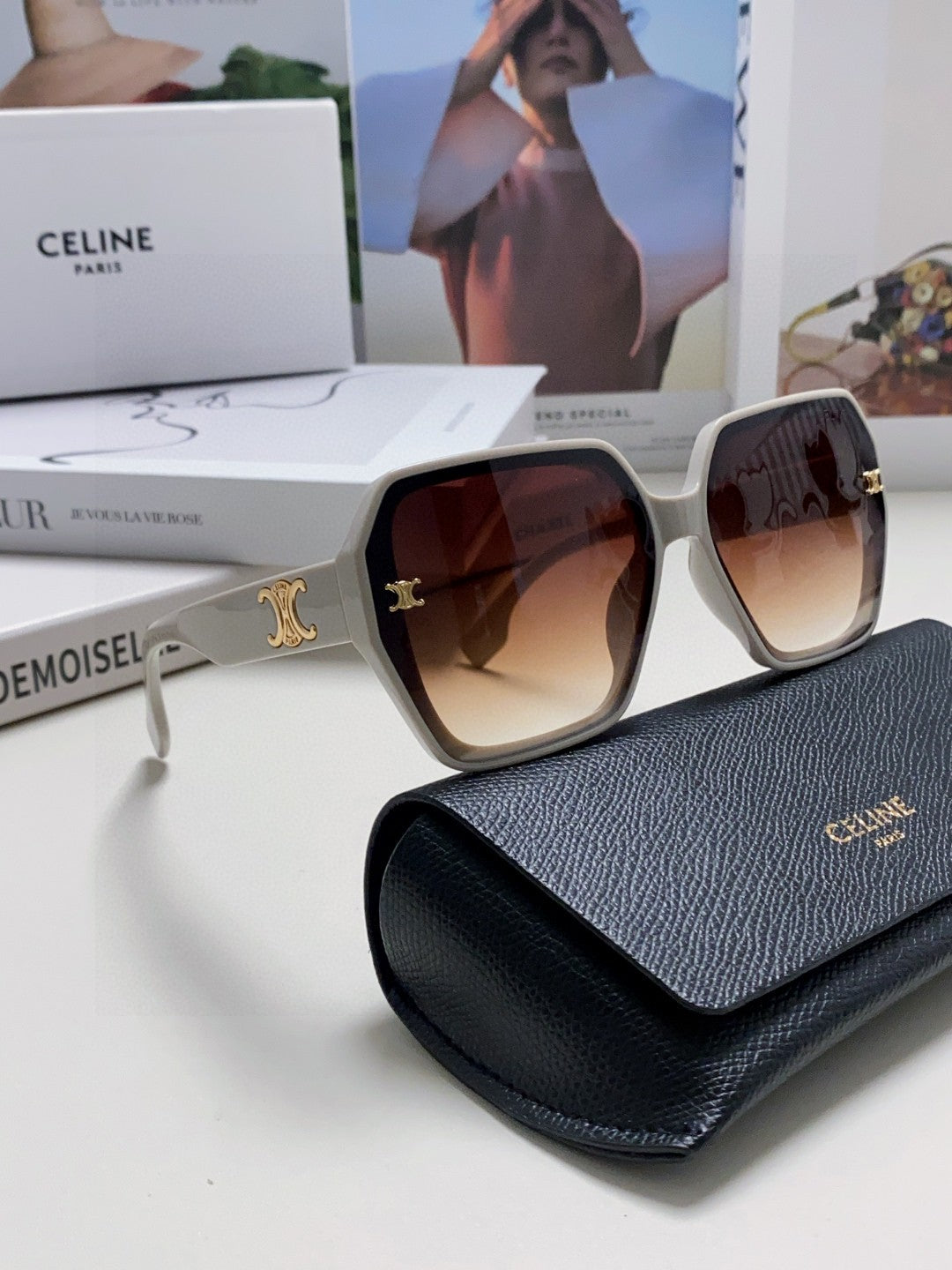 Celine Square Red Lens Sunglasses for Men & Women - 415650 - detail image 7