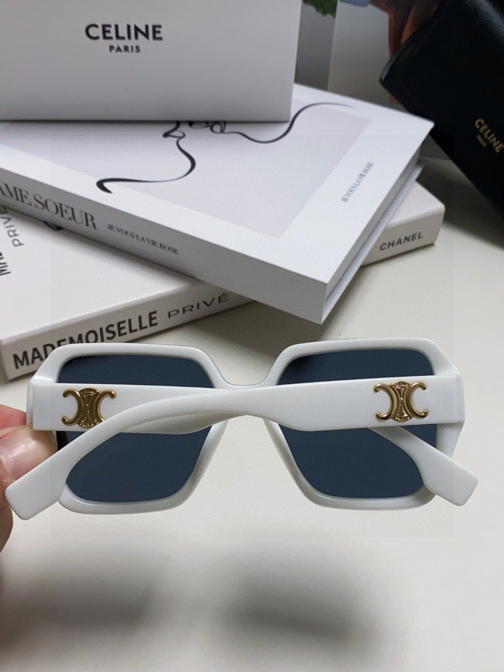 Celine Square Black Lens Sunglasses for Men & Women - 486937 - detail image 4