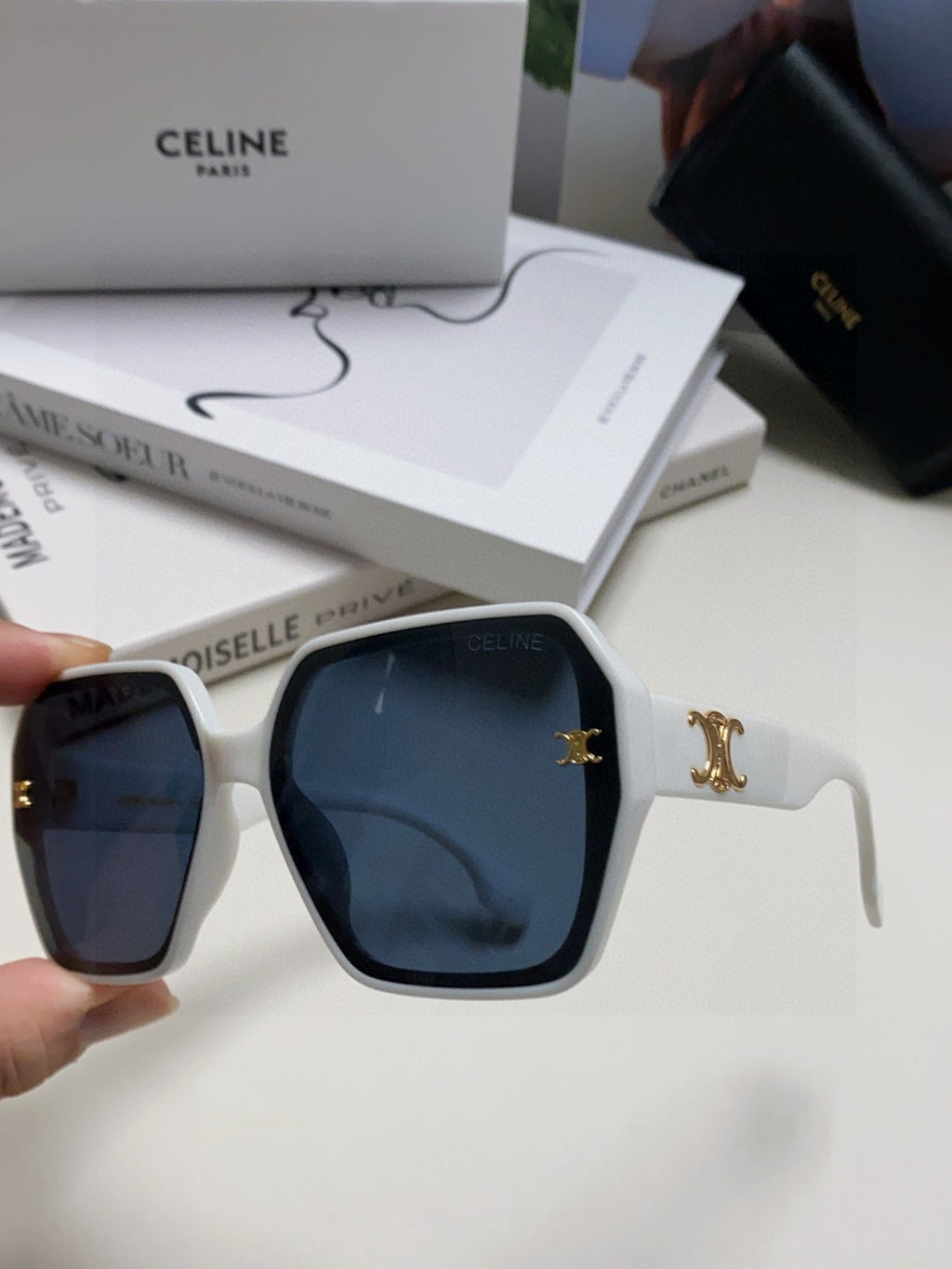Celine Square Black Lens Sunglasses for Men & Women - 486937 - detail image 5