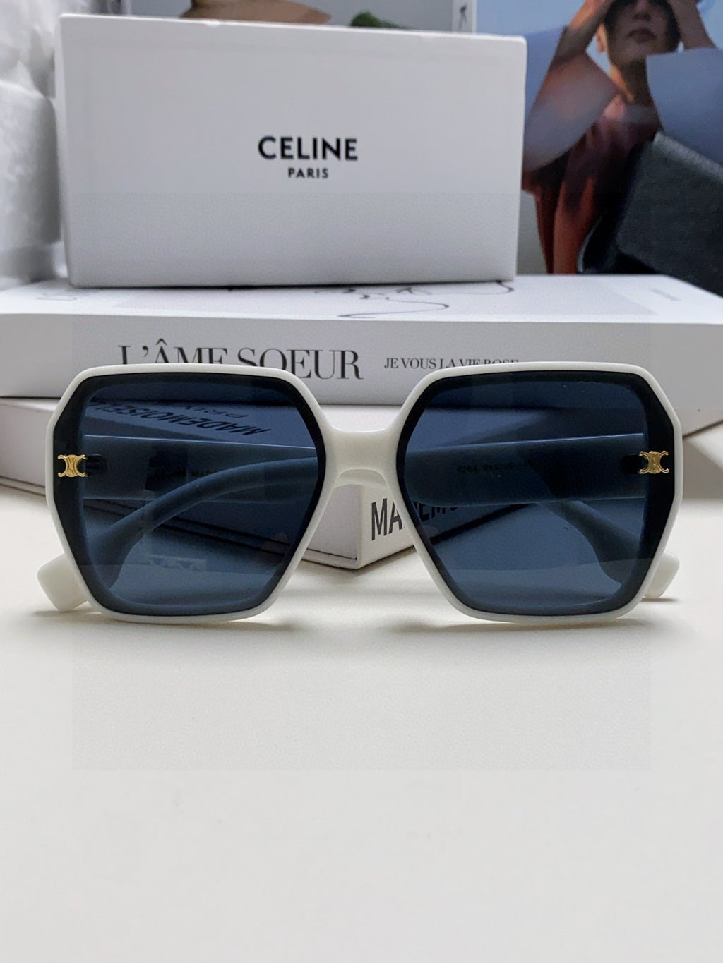 Celine Square Black Lens Sunglasses for Men & Women - 415651 - detail image 6
