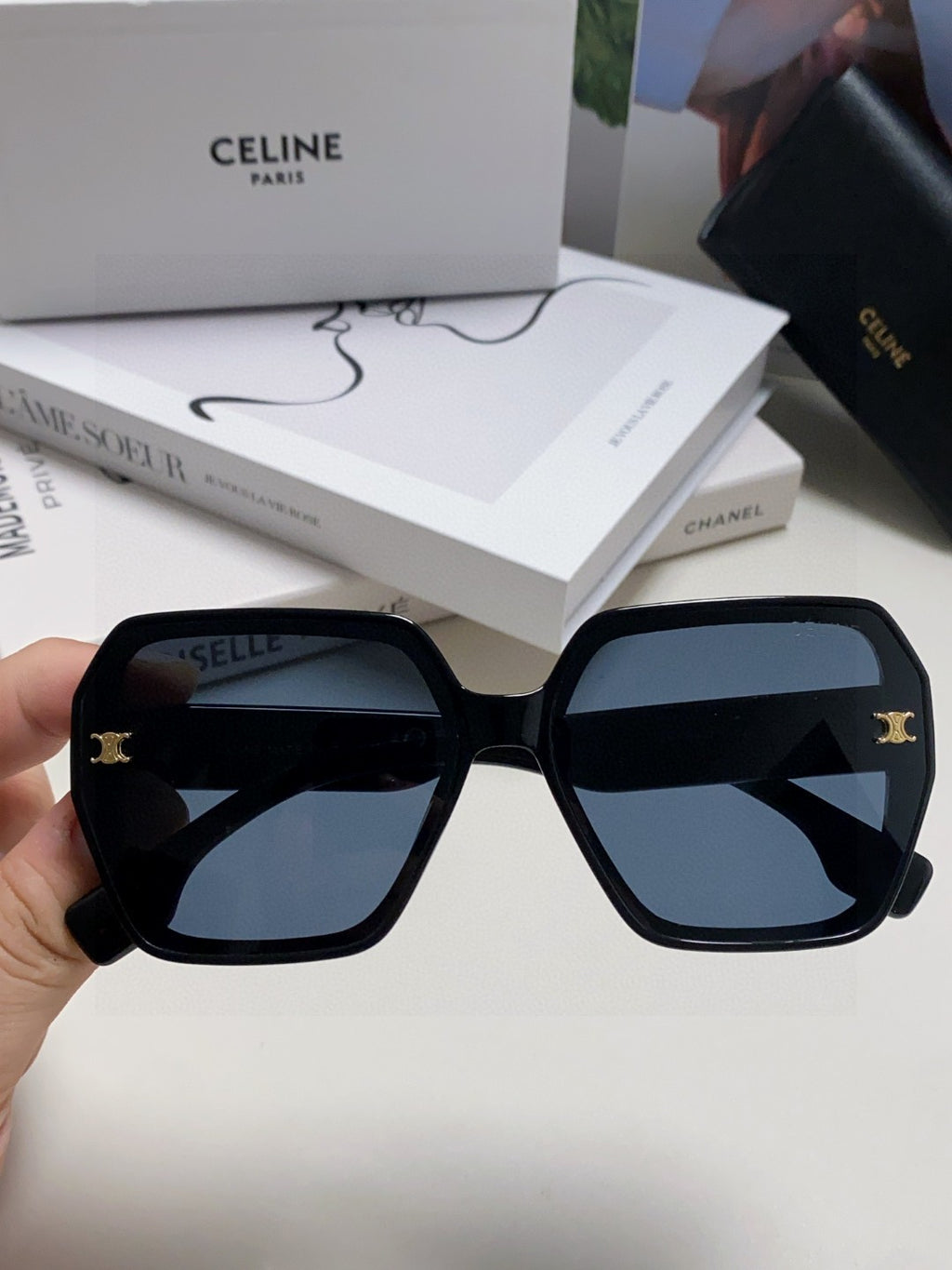 Celine Square Gold Lens Sunglasses for Men & Women - 415652 - detail image 3
