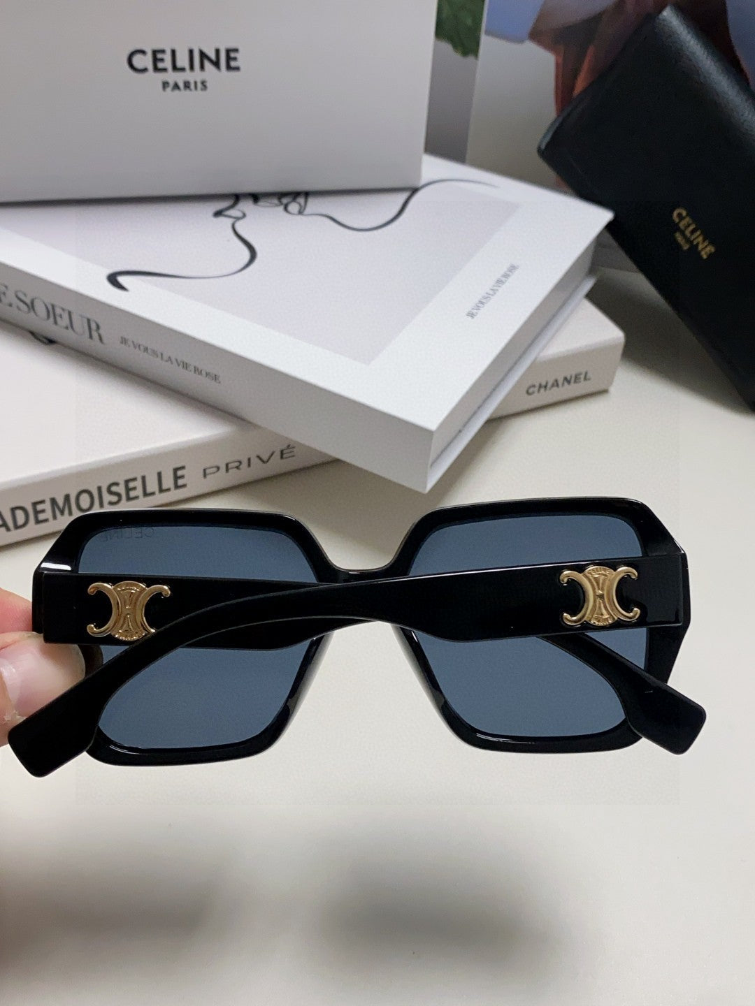 Celine Square Gold Lens Sunglasses for Men & Women - detail image 4
