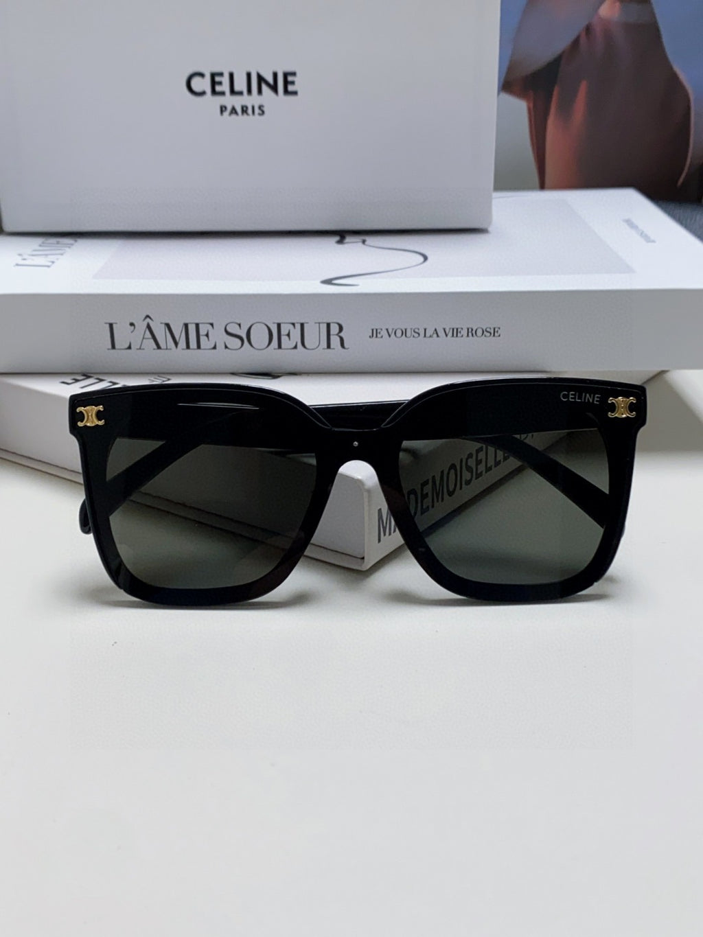 Celine Fashion Black Lens Sunglasses for Men & Women - 486942 - detail image 6