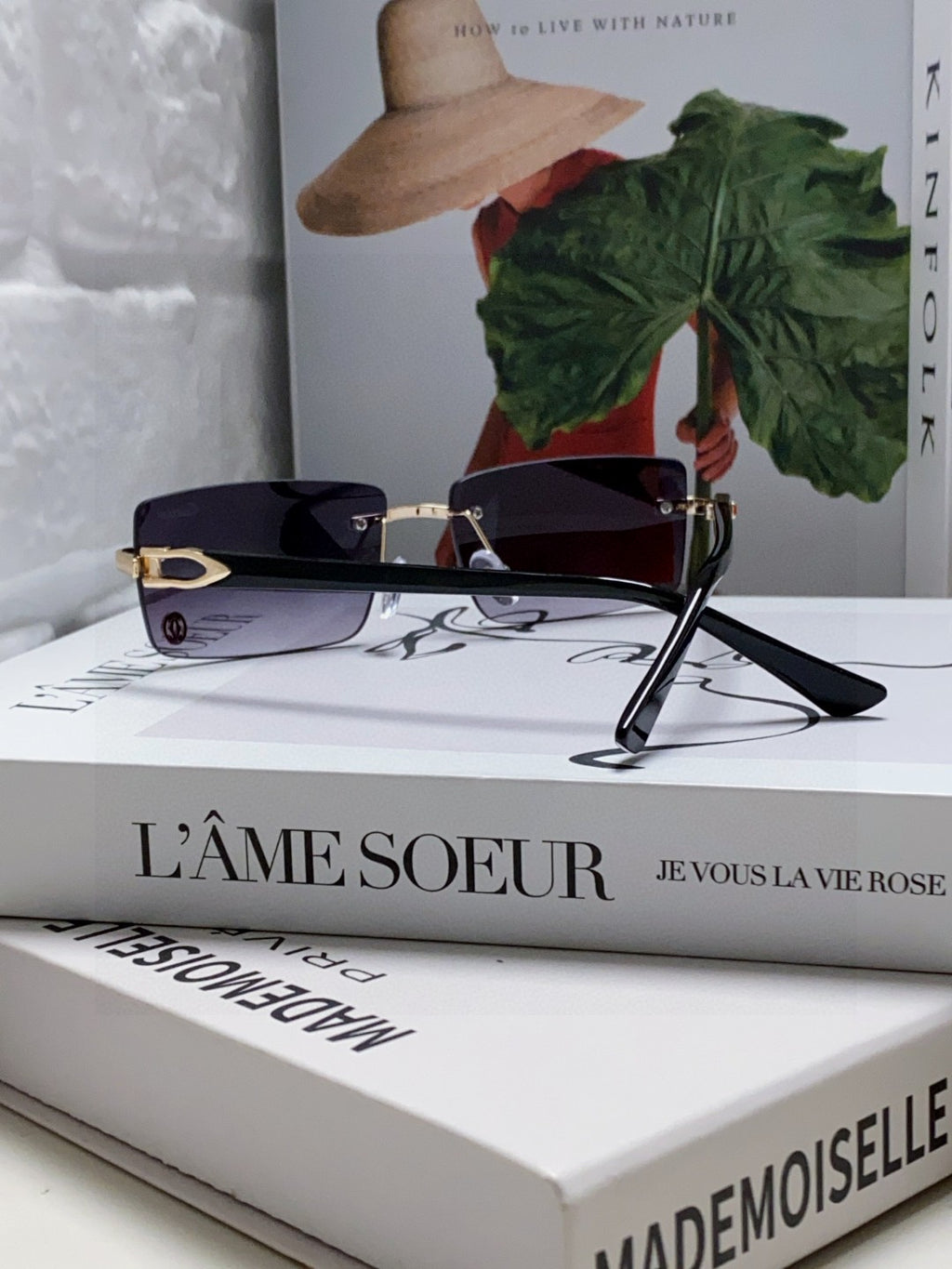 Cartier Blue-Light Rimless Gray Lens Sunglasses for Men & Women - 432356 - detail image 2