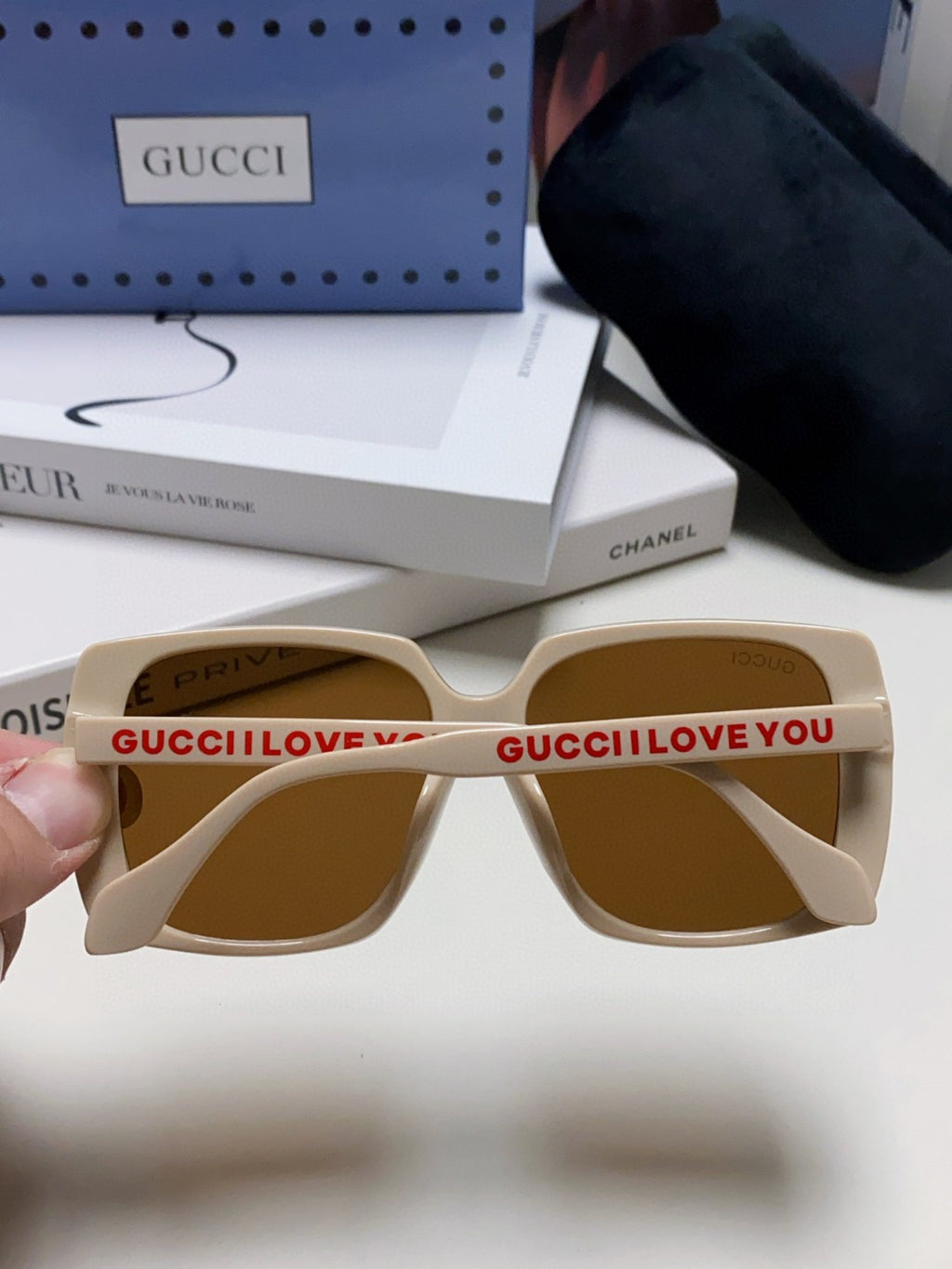 Gucci Oversized Brown Lens Sunglasses for Women - 493348 - detail image 4