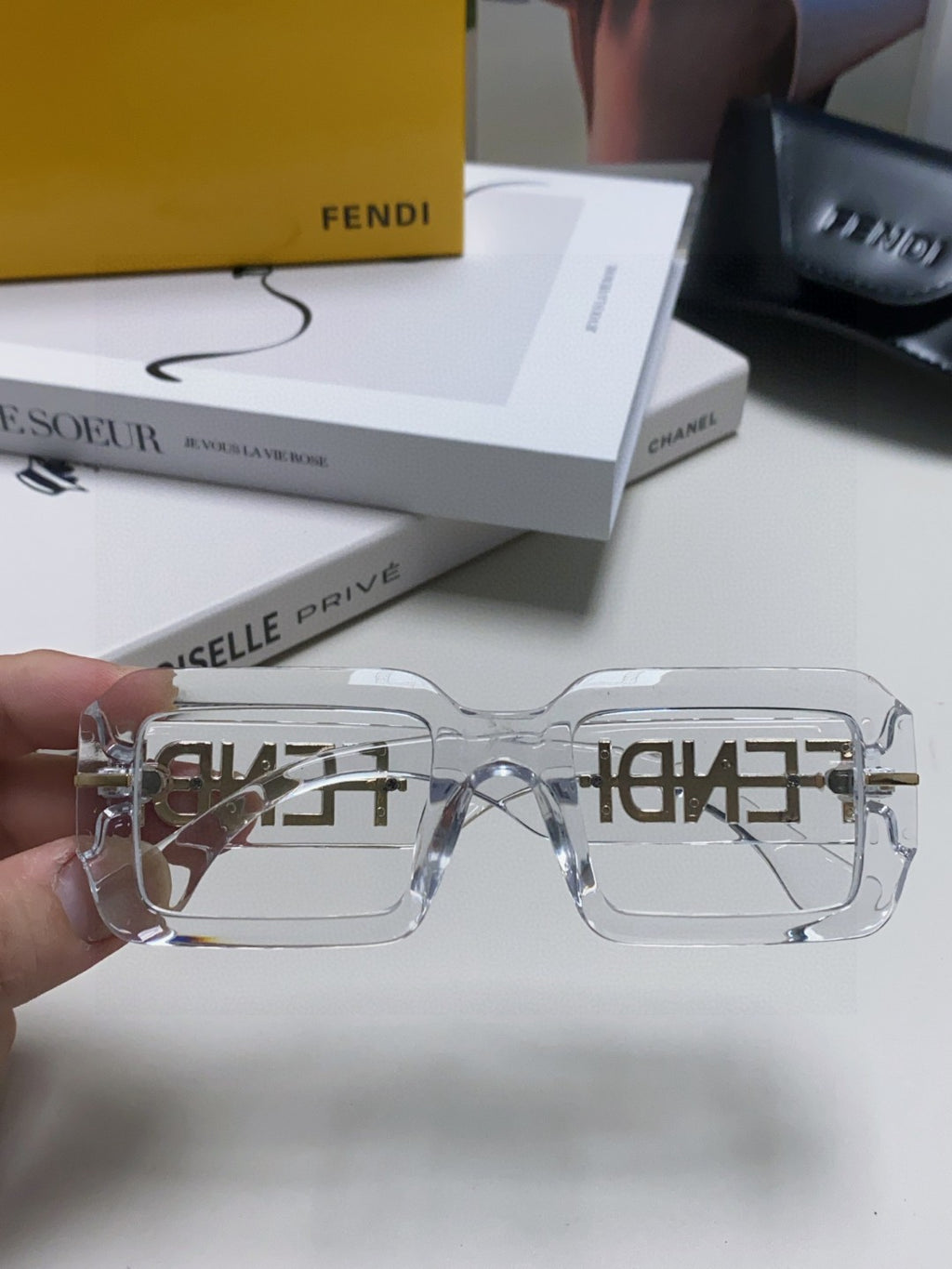 Fendi Square Gray Lens Sunglasses for Men & Women - 372457 - detail image 2