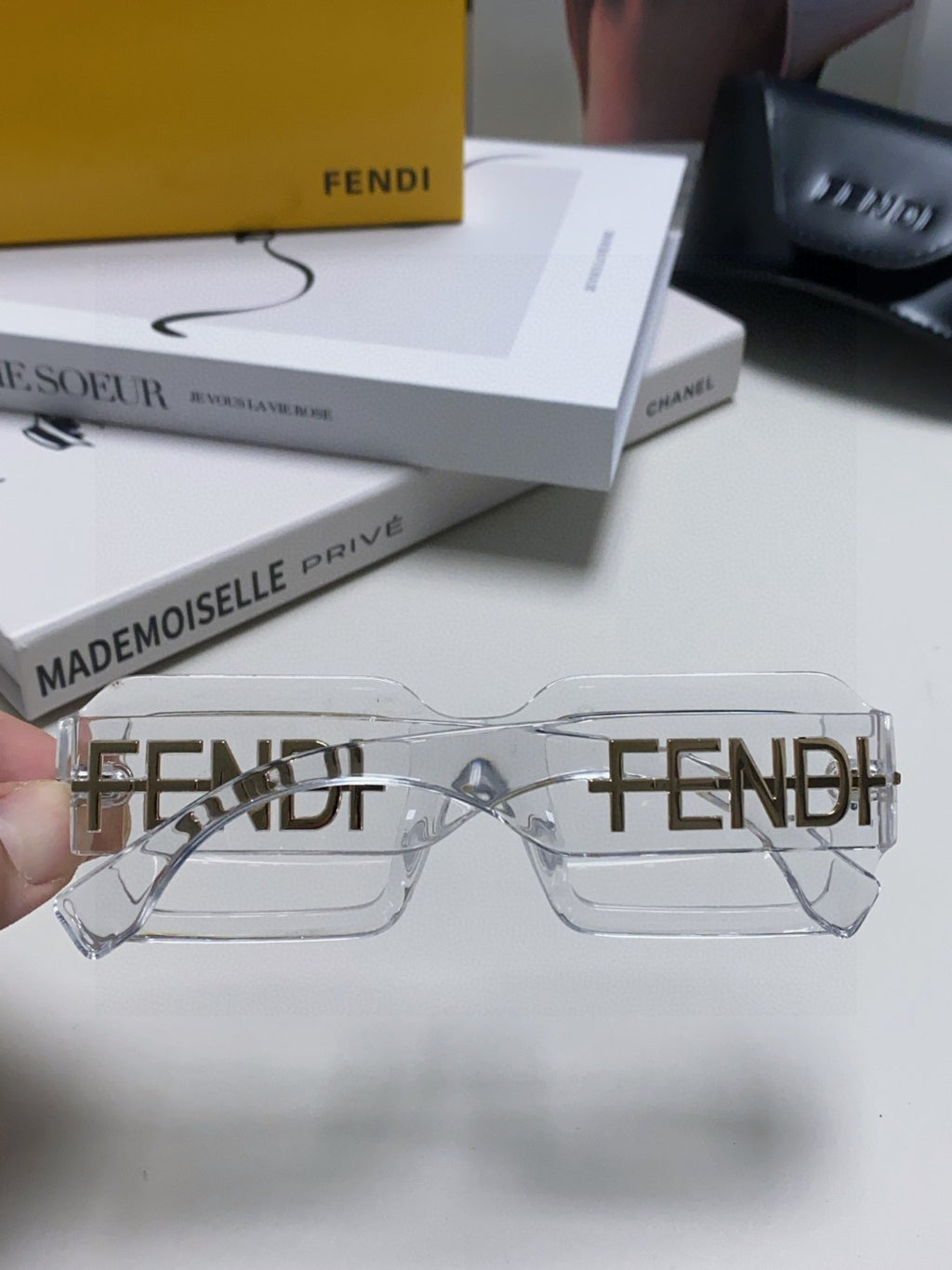 Fendi Square Gray Lens Sunglasses for Men & Women - 372457 - detail image 3