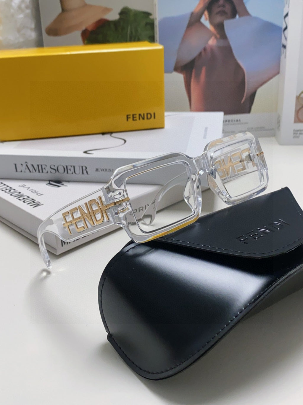 Fendi Square Gray Lens Sunglasses for Men & Women - 372457 - detail image 6