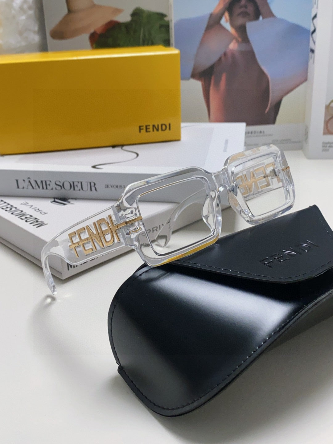 Fendi Square Gray Lens Sunglasses for Men & Women - 372457 - detail image 6