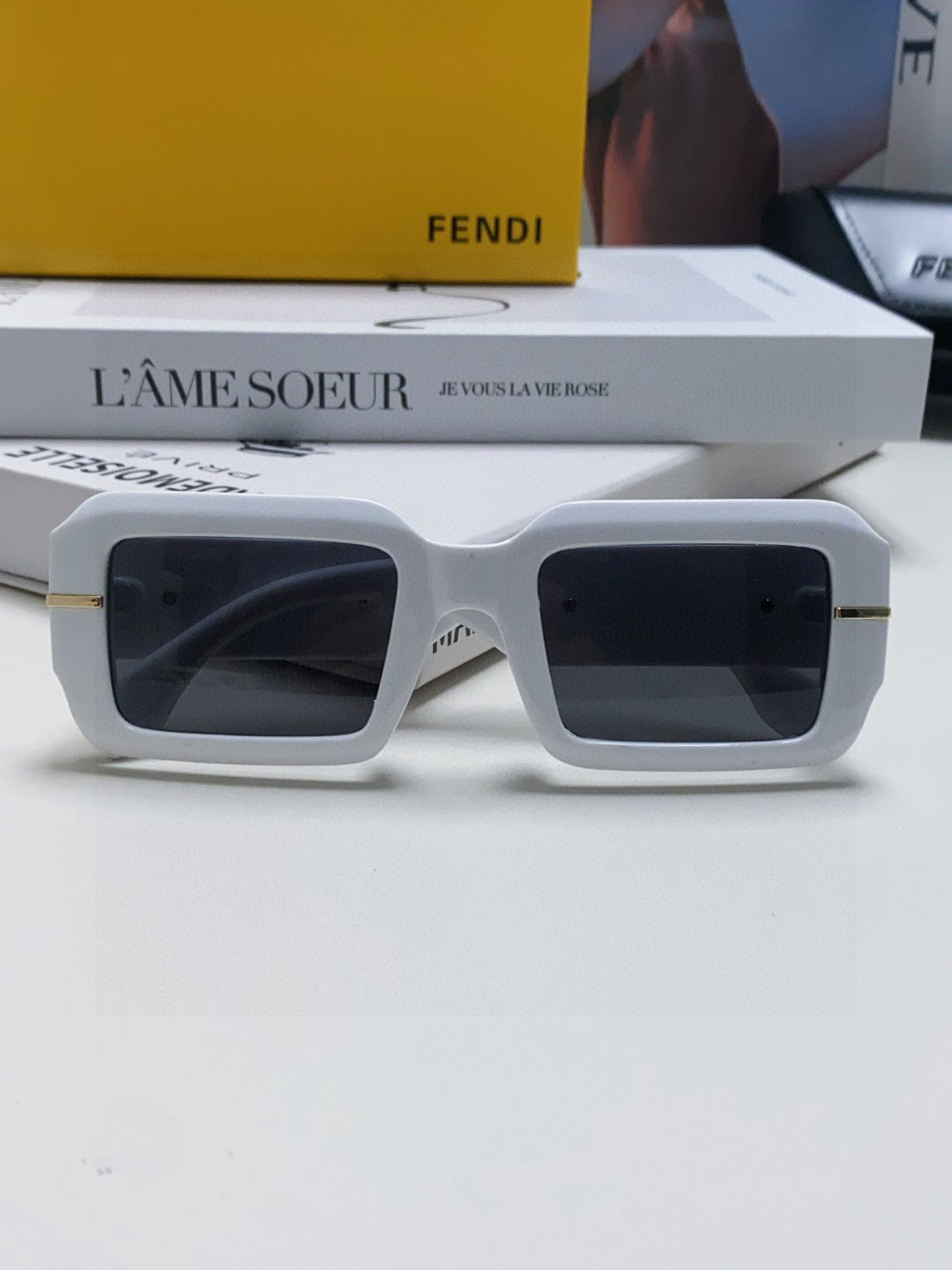 Fendi Square Gray Lens Sunglasses for Men & Women - 372458 - detail image 6