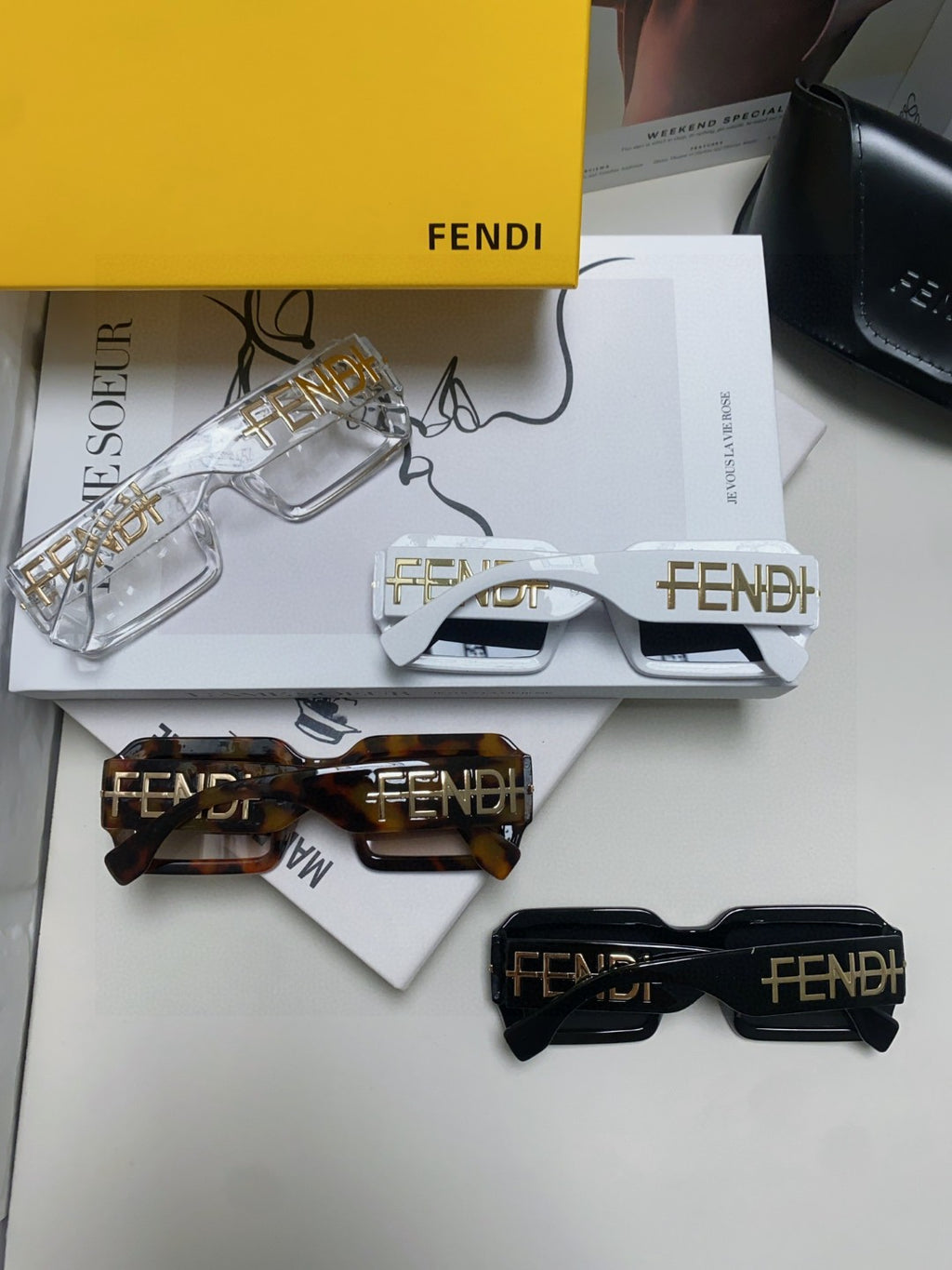 Fendi Square Gray Lens Sunglasses for Men & Women - 372458 - detail image 8