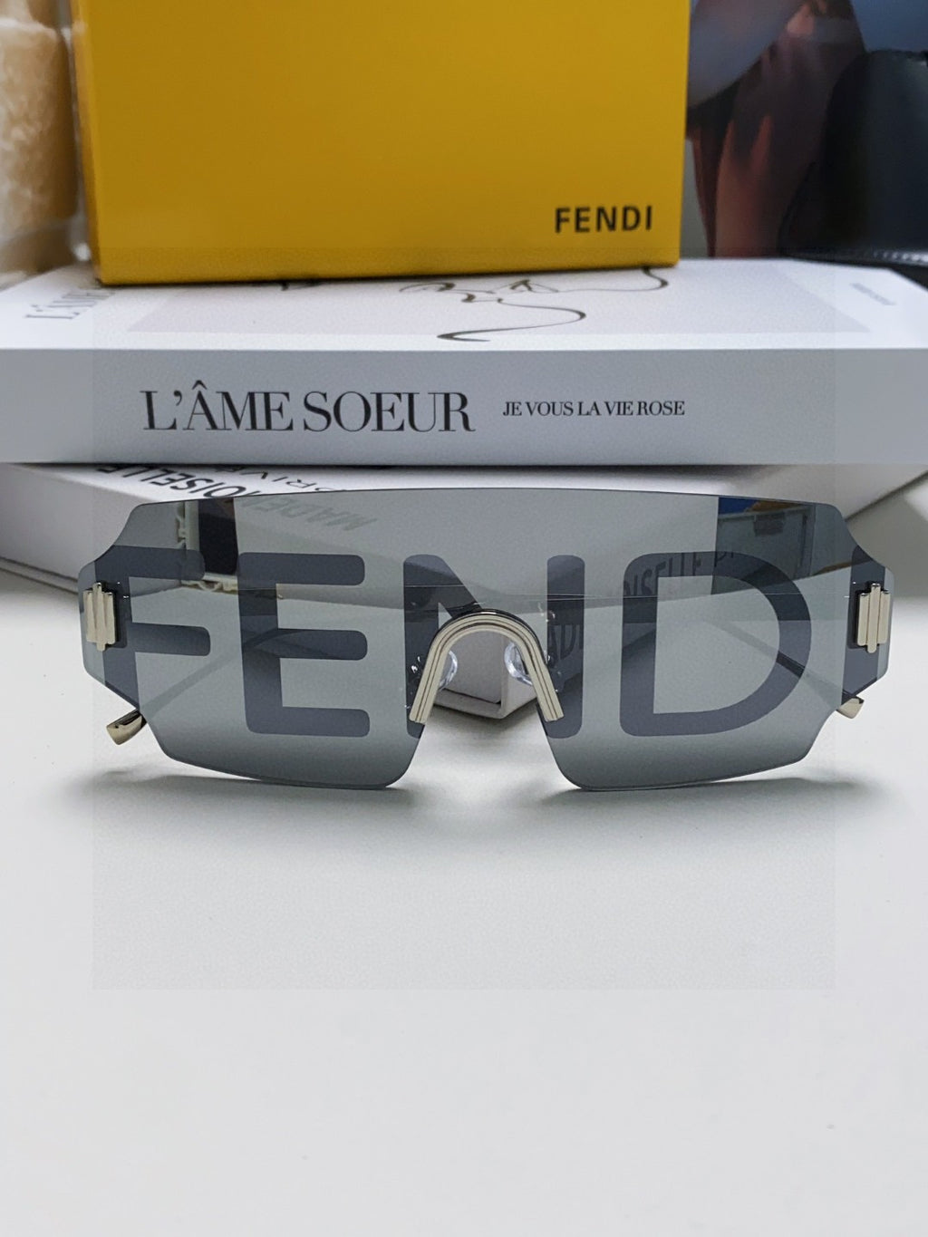 Fendi Lightweight Rimless Gray Lens Sunglasses for Men & Women - 399280 - detail image 5