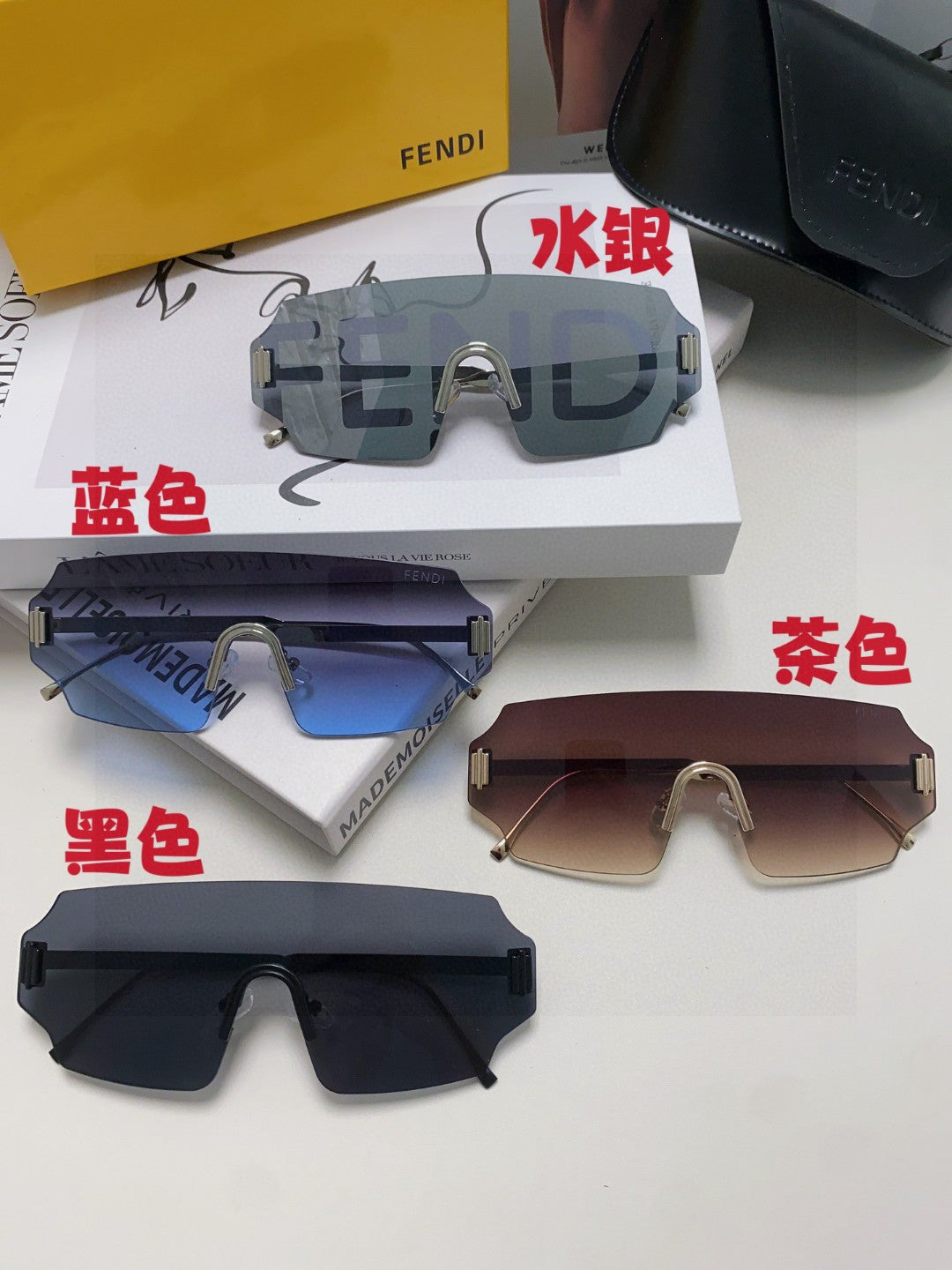 Fendi Lightweight Rimless Gray Lens Sunglasses for Men & Women - 399280 - detail image 8