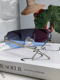 Fendi Lightweight Rimless Blue Lens Sunglasses for Men & Women - 399281