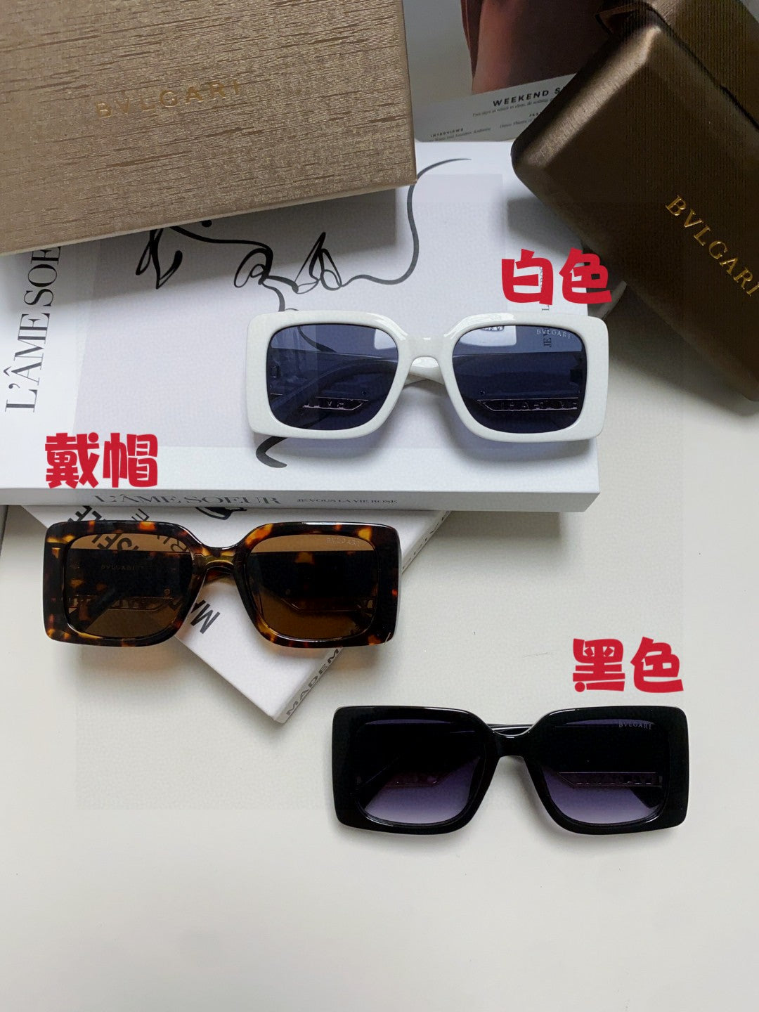 Bottega Veneta Square Blue Lens Sunglasses for Women - detail image 9